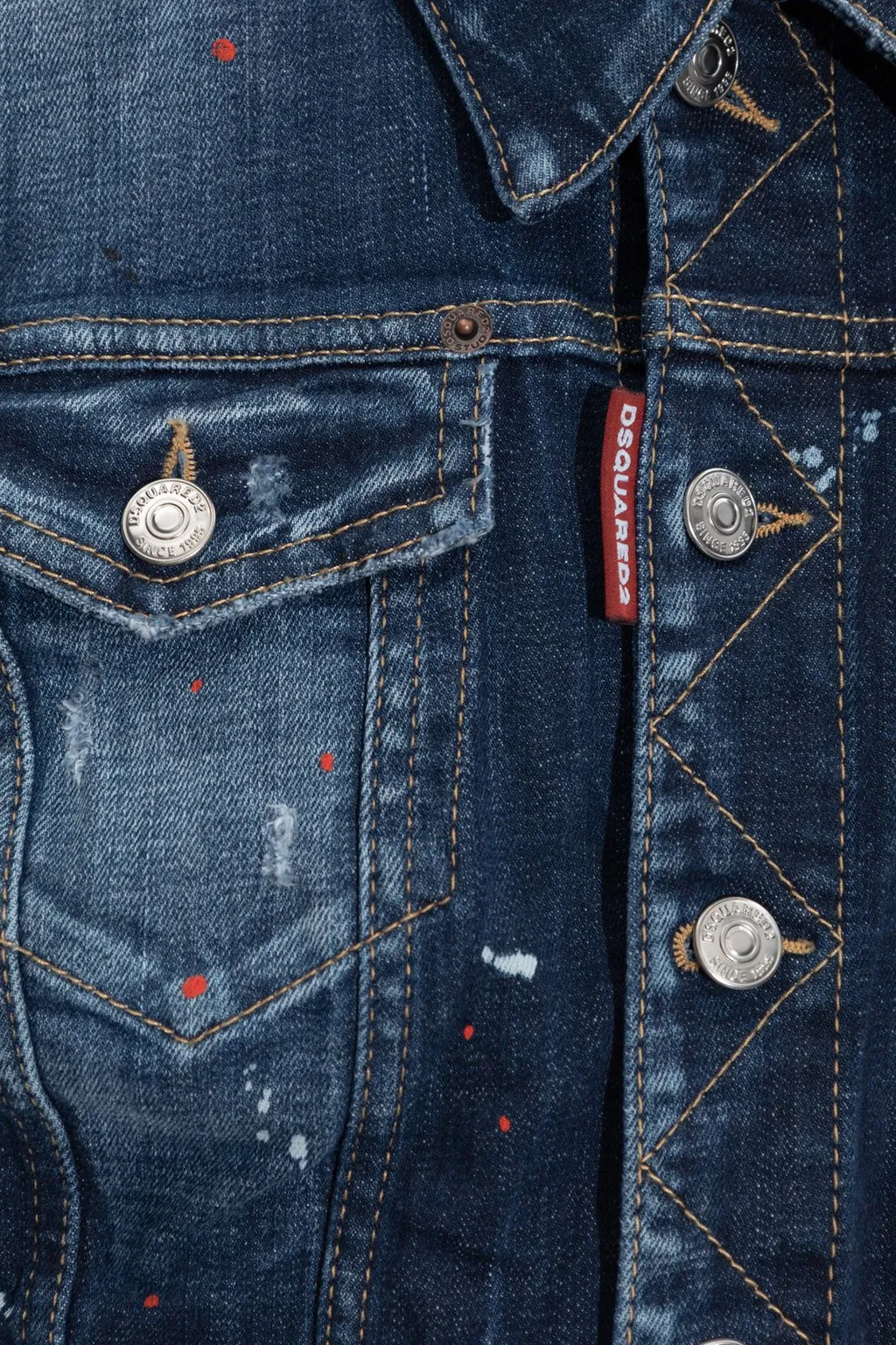 Medium Spots Wash Dean Distressed Jean Jacket