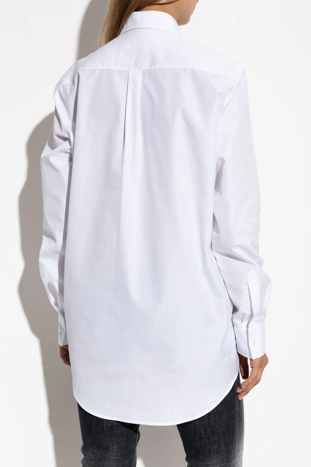 Logo Embroidered Long-Sleeved Shirt