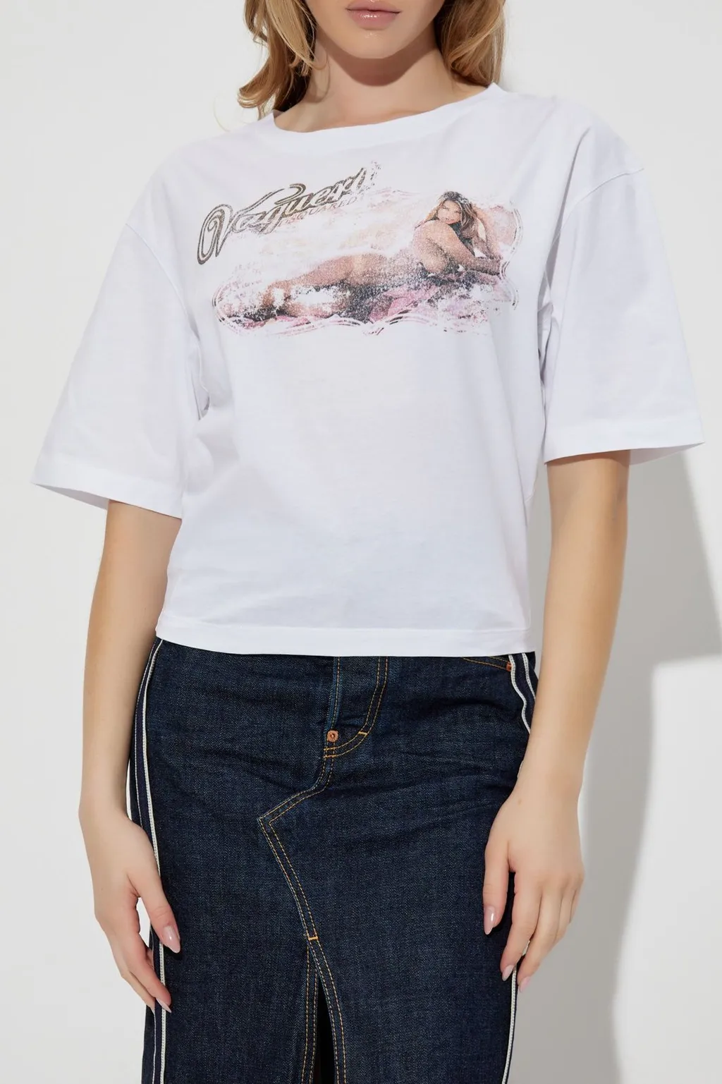 X Vaquera Graphic Printed Crewneck T-Shirt