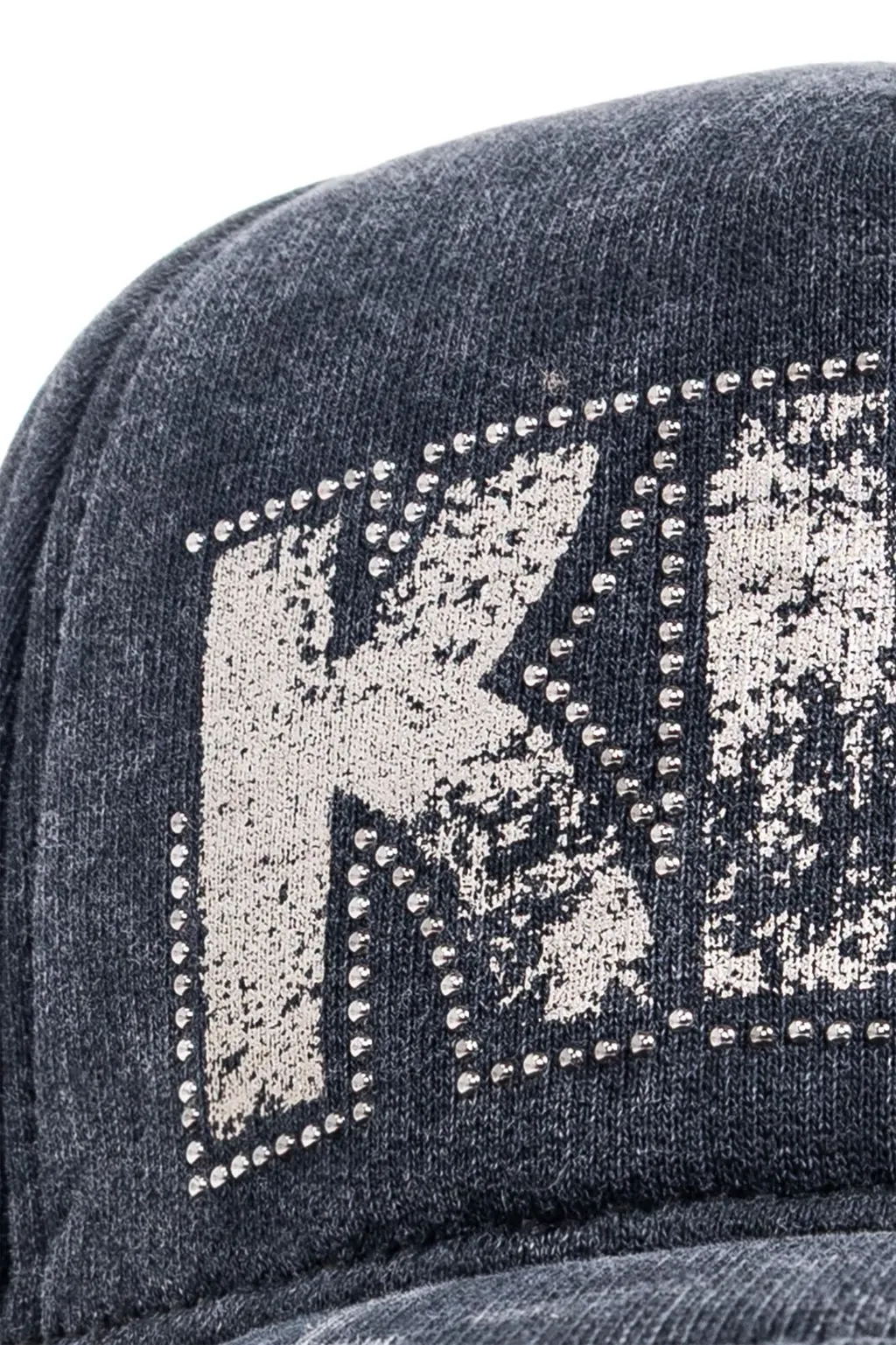 X Kiss Studded Distressed Cap