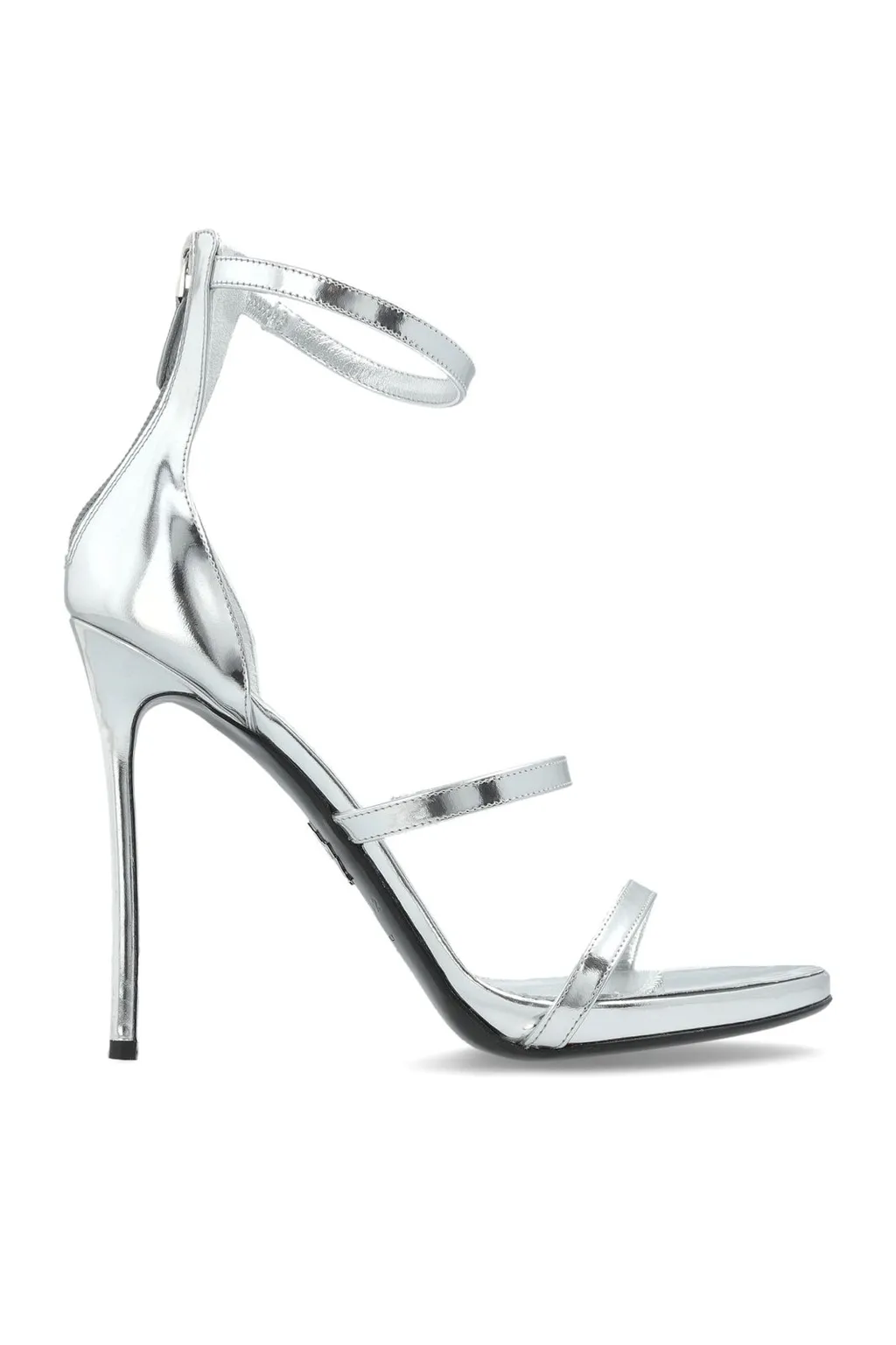 Round-Toe Heeled Sandals