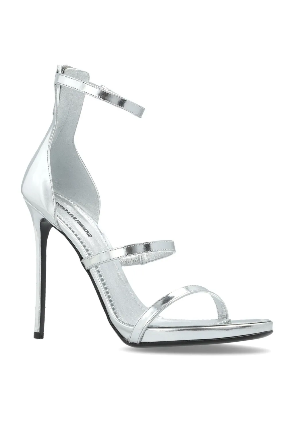 Round-Toe Heeled Sandals