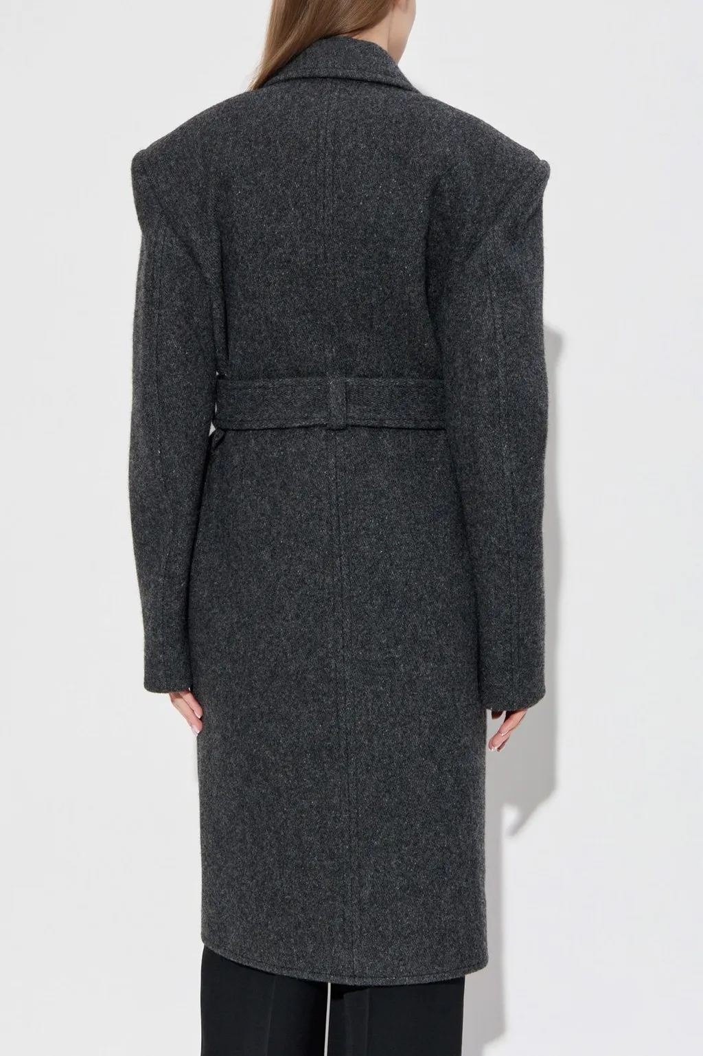 Tie-Waisted Mid-Length Coat