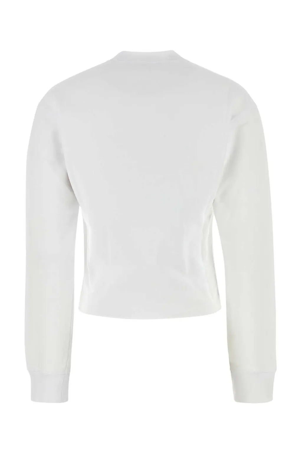 Logo Printed Cropped Crewneck Sweatshirt