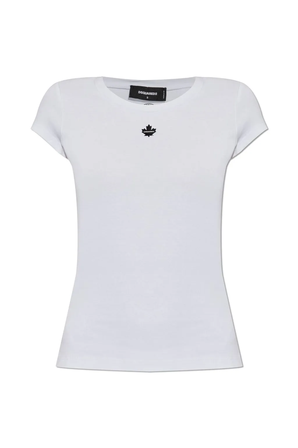 Leaf Logo Plaque Crewneck T-Shirt