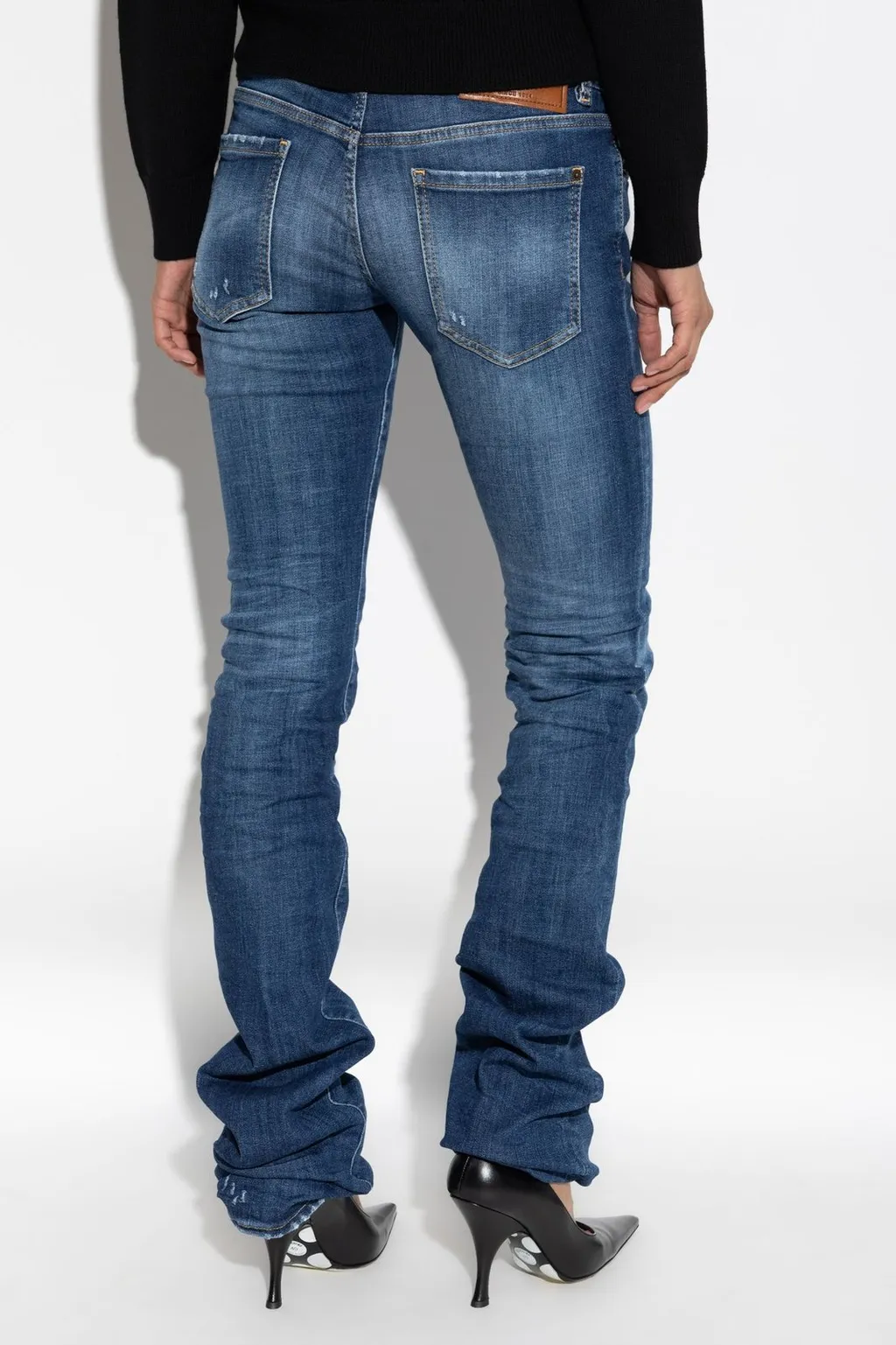 Distressed Bootcut Jeans