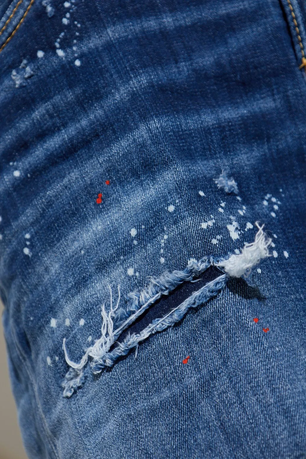 Distressed Wide-Leg Jeans