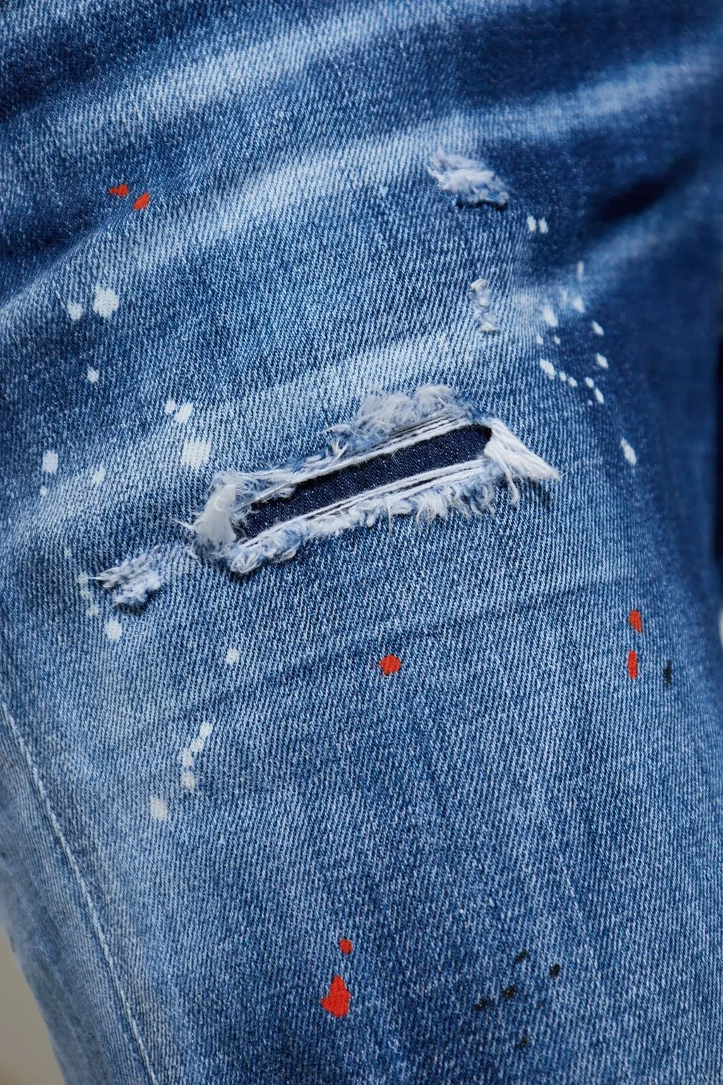 Distressed Slim-Fit Jeans