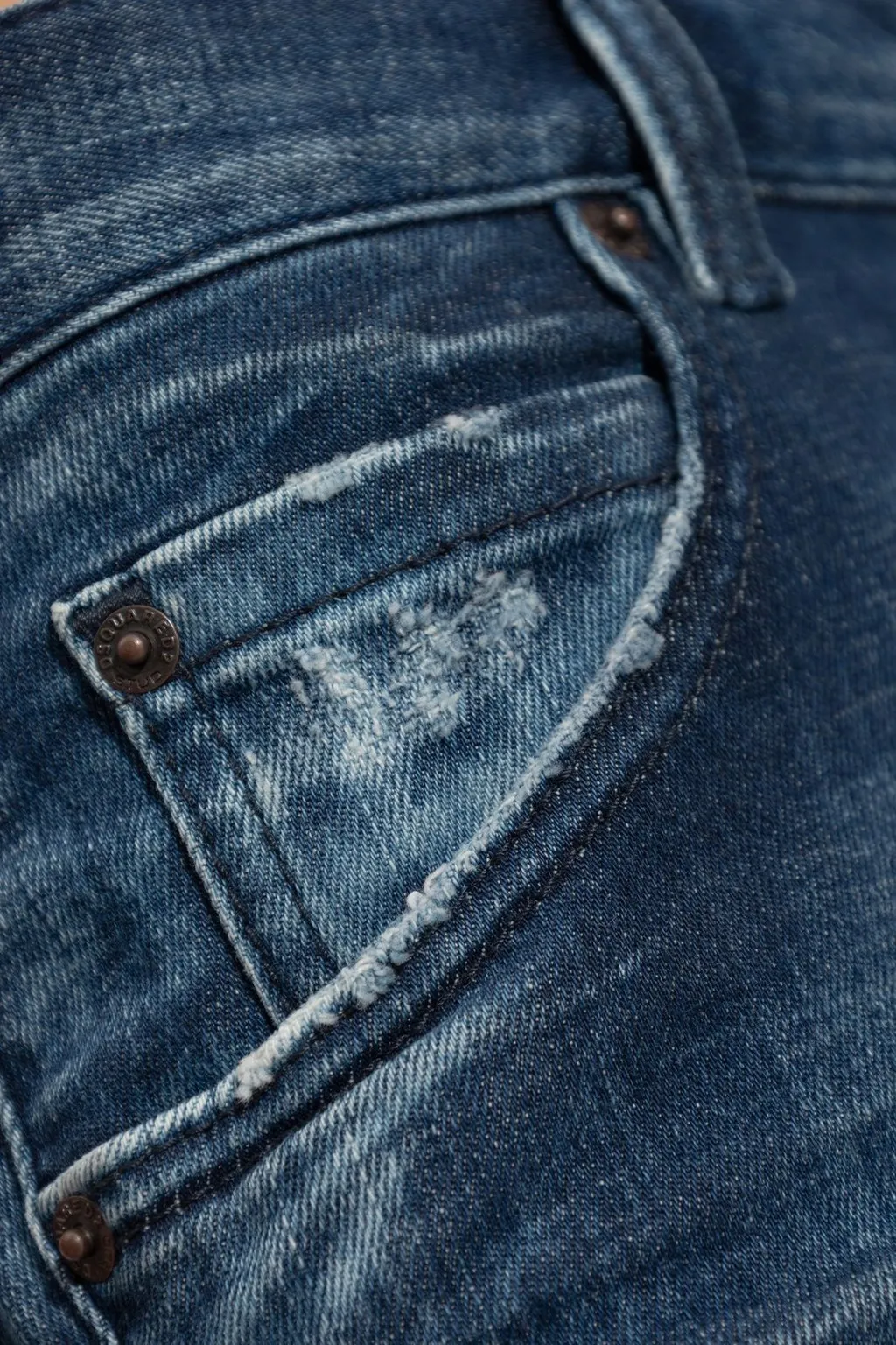 Straight Leg Distressed Jeans