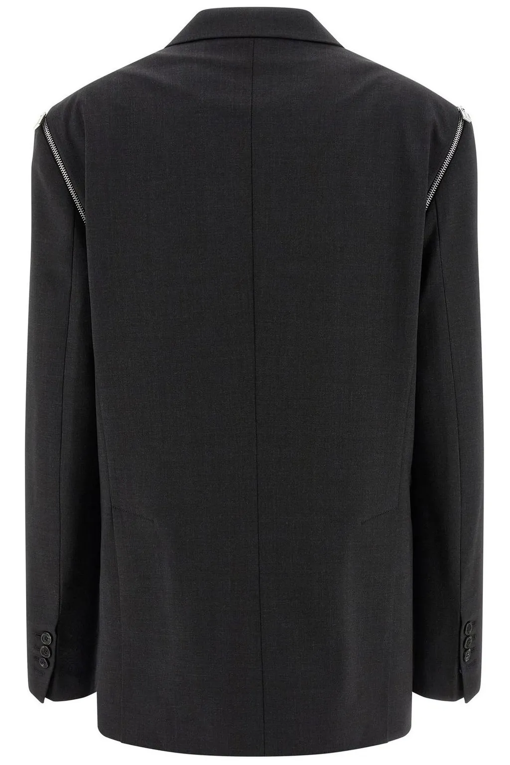 Double-Breasted Zip Detailed Blazer