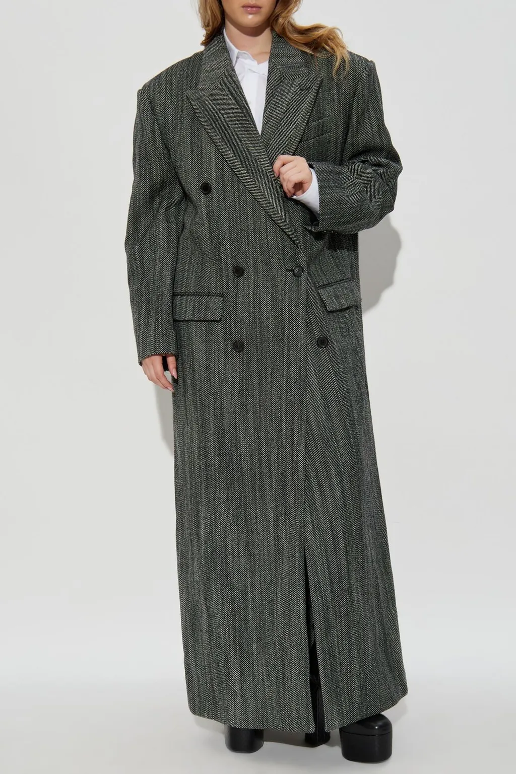Double-Breasted Long Coat