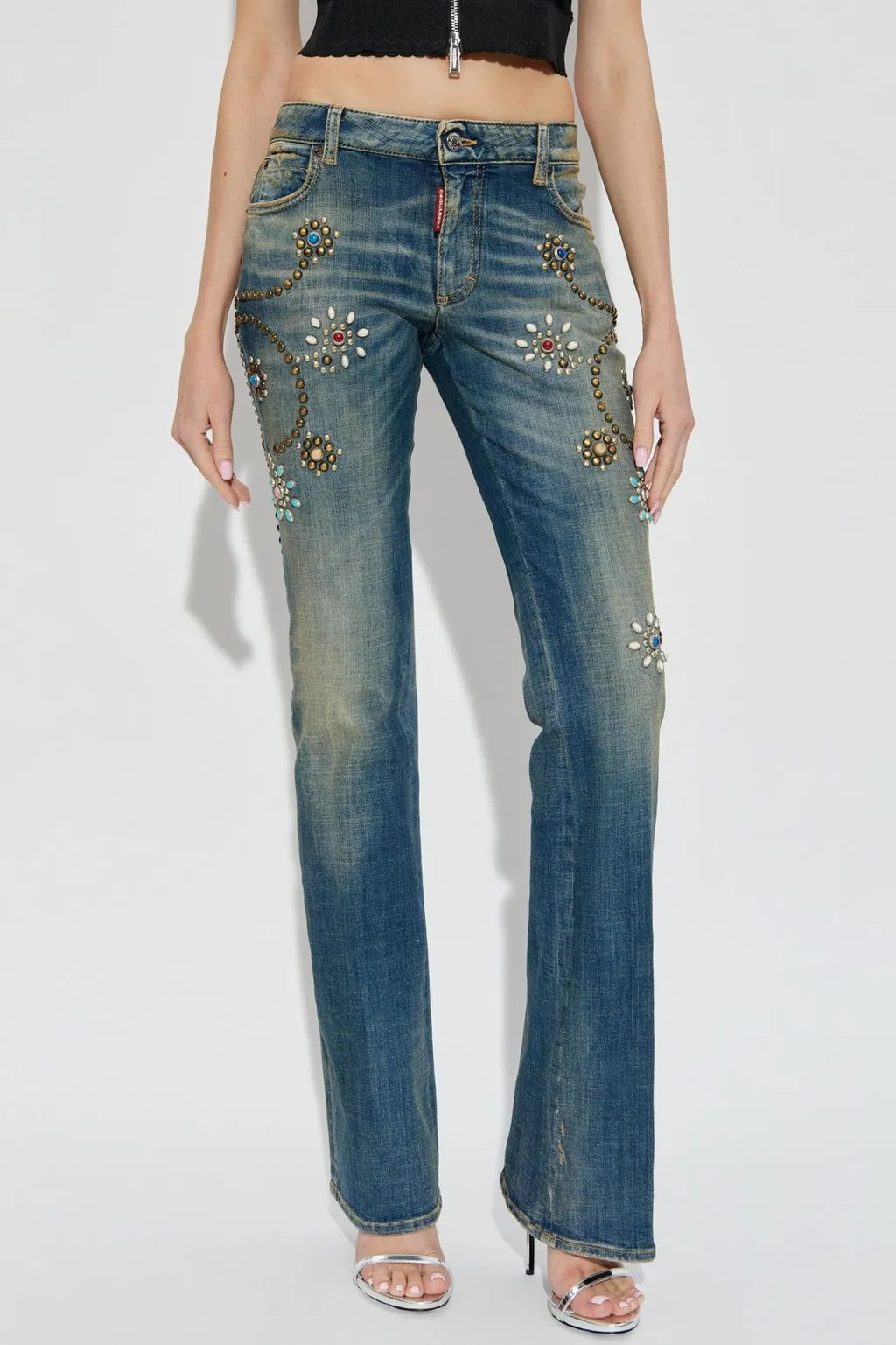 Embellished Flared Jeans