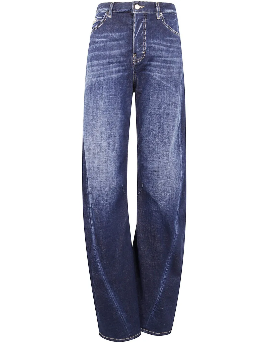 Distressed Straight Leg Jeans