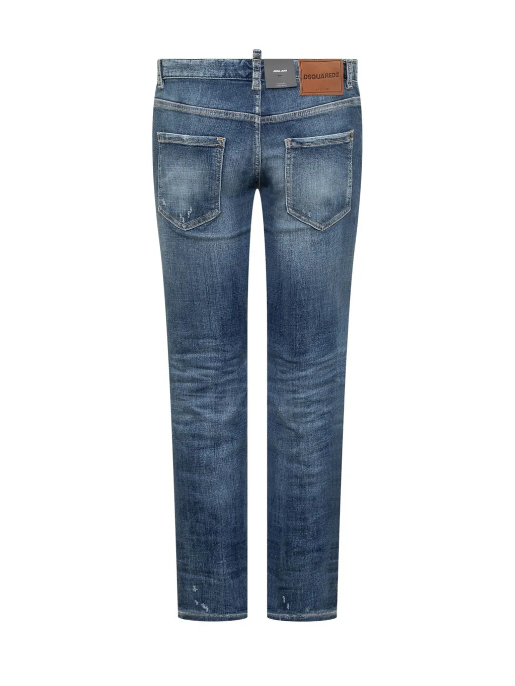 Logo Patch Straight Leg Jeans