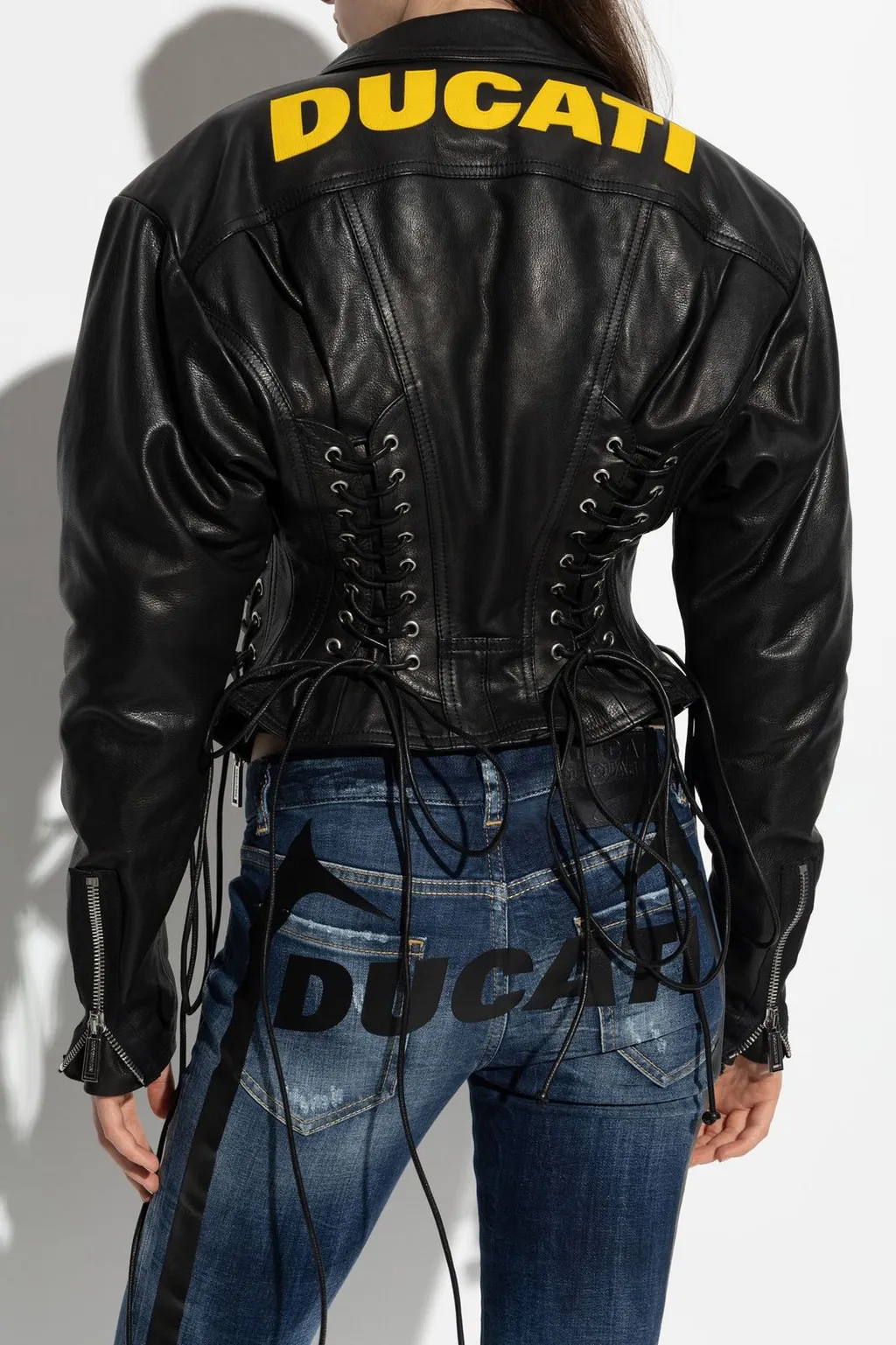 Dsquared2 X Ducati Laced Leather Jacket