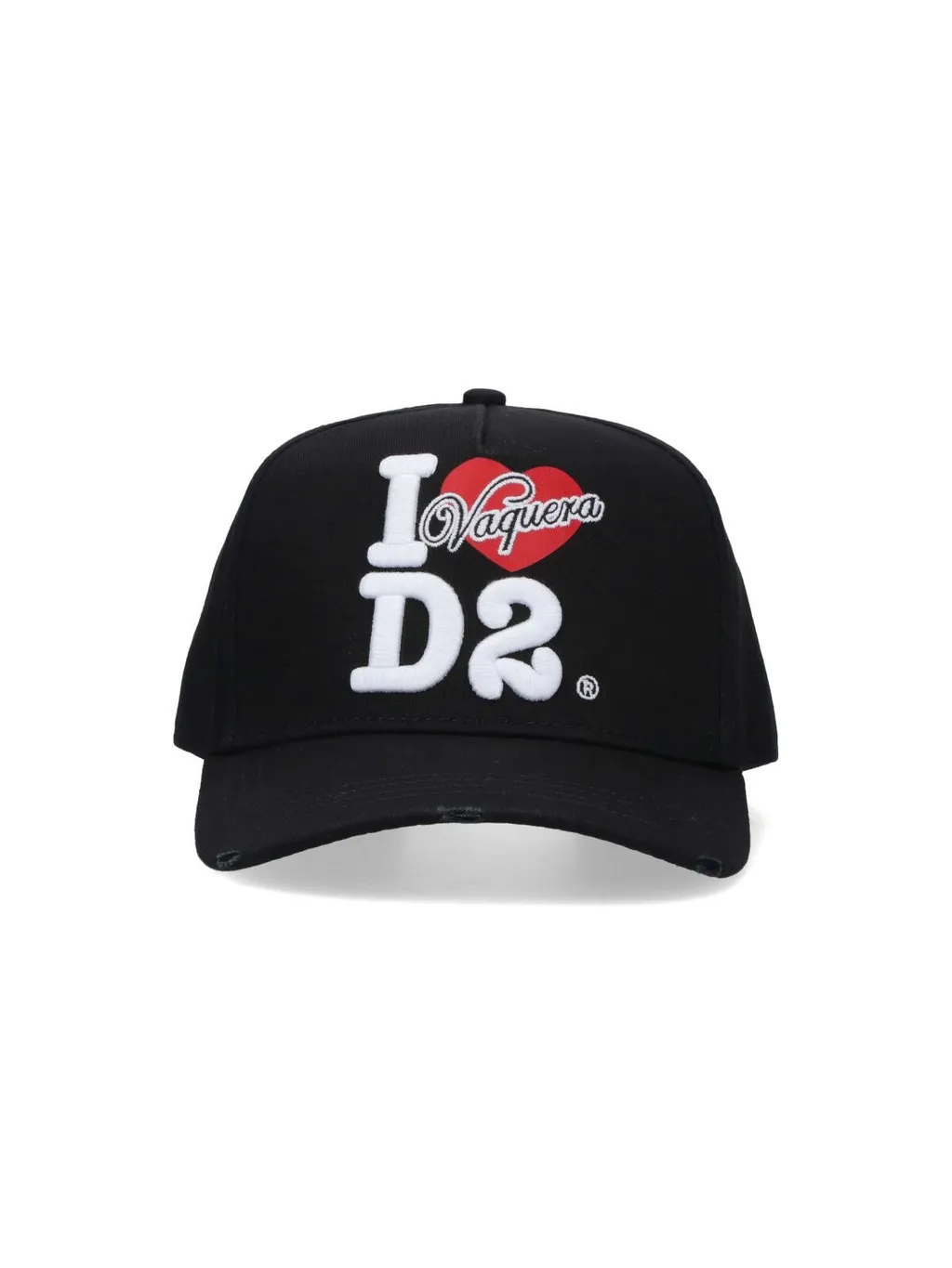 Distressed Logo Embroidered Baseball Cap