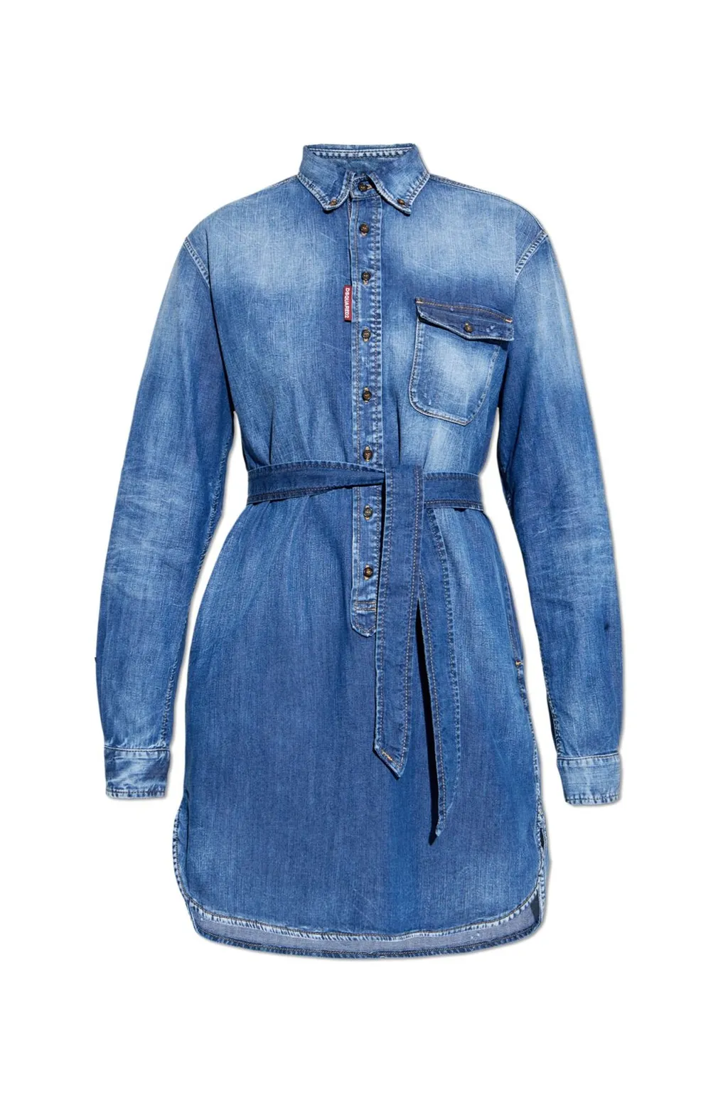 Buttoned Denim Dress
