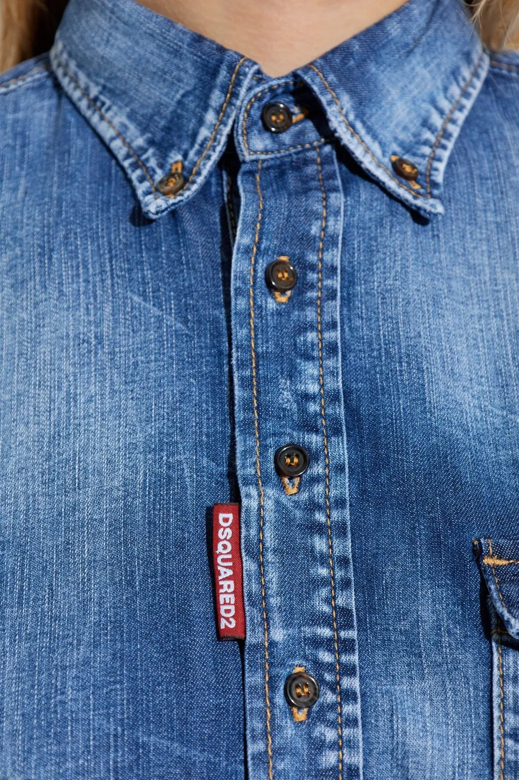 Buttoned Denim Dress