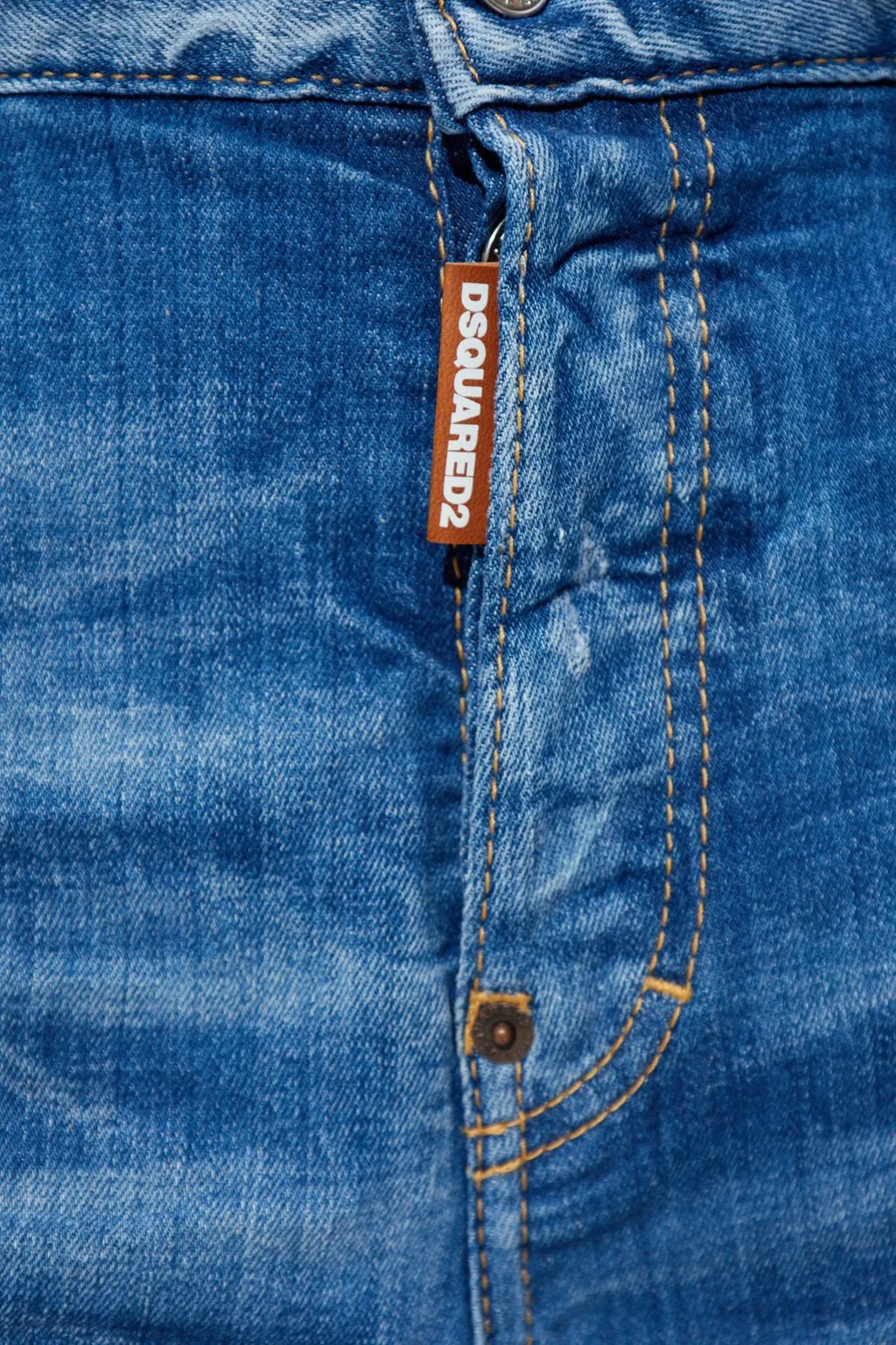 Logo Patch Ripped Jeans