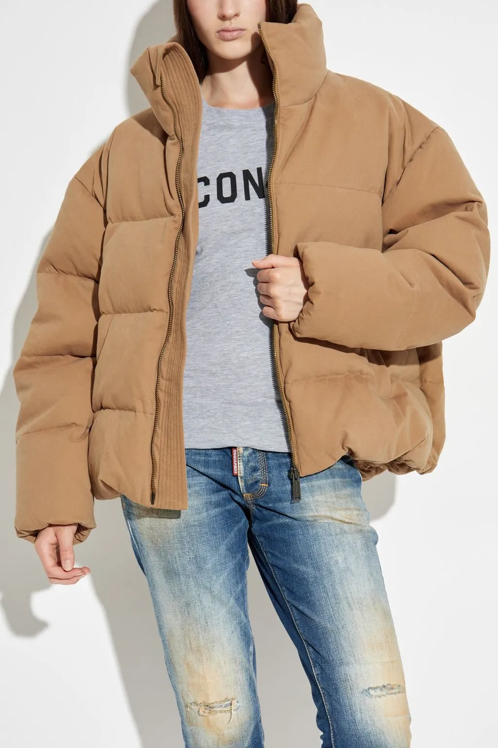 Printed Ball Puffer Jacket