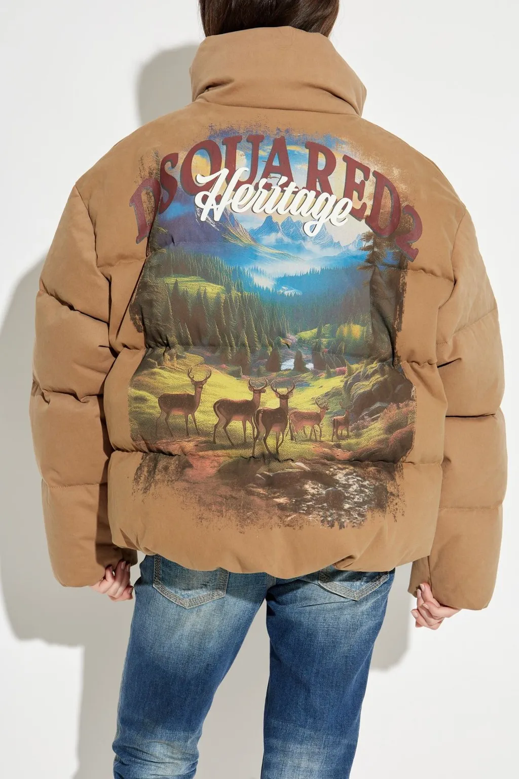 Printed Ball Puffer Jacket