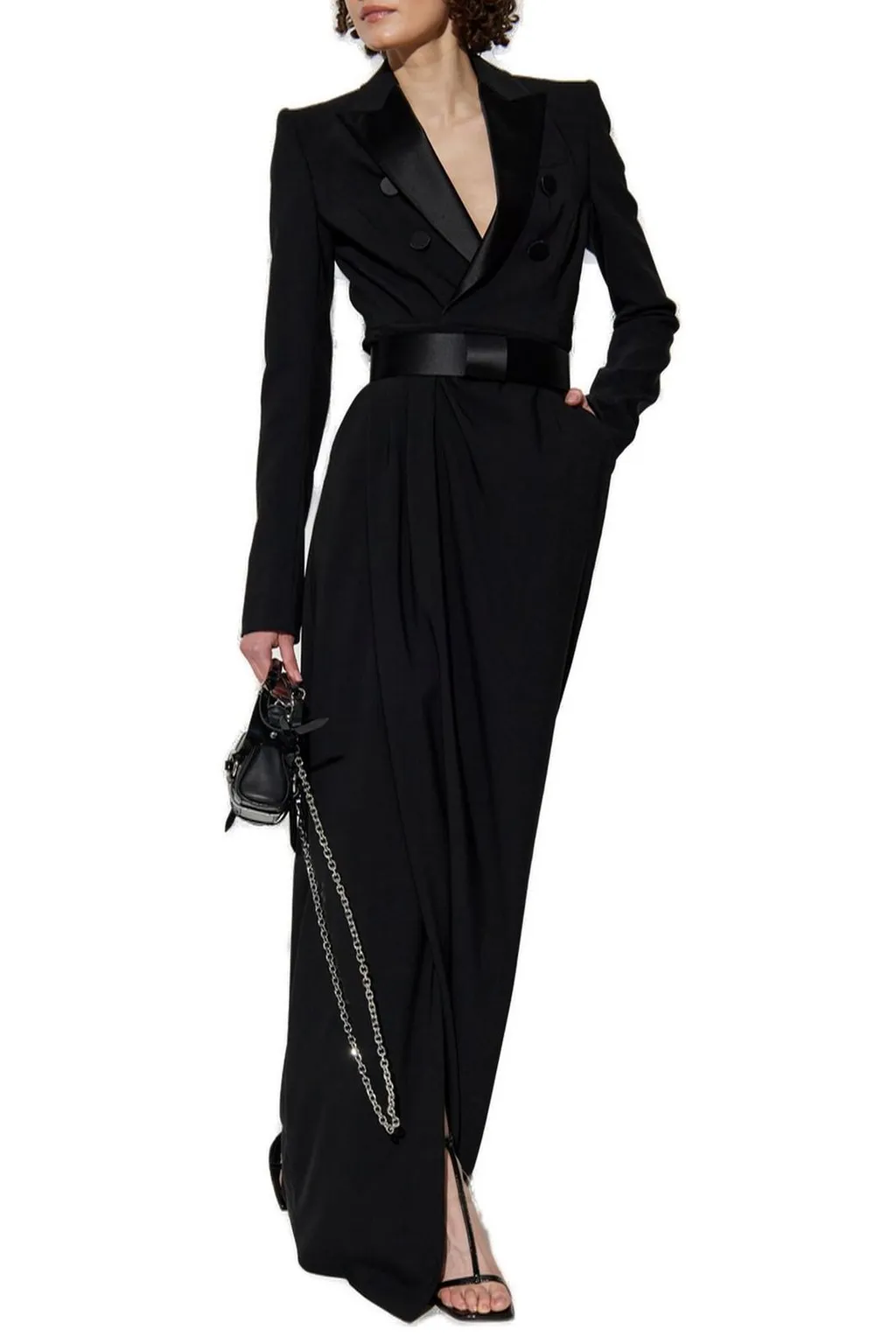 Belted Long Dress