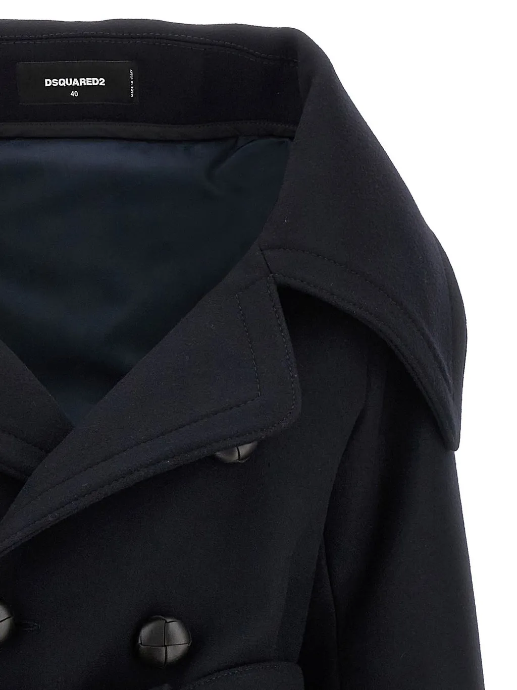 Double Breasted Belted Peacoat