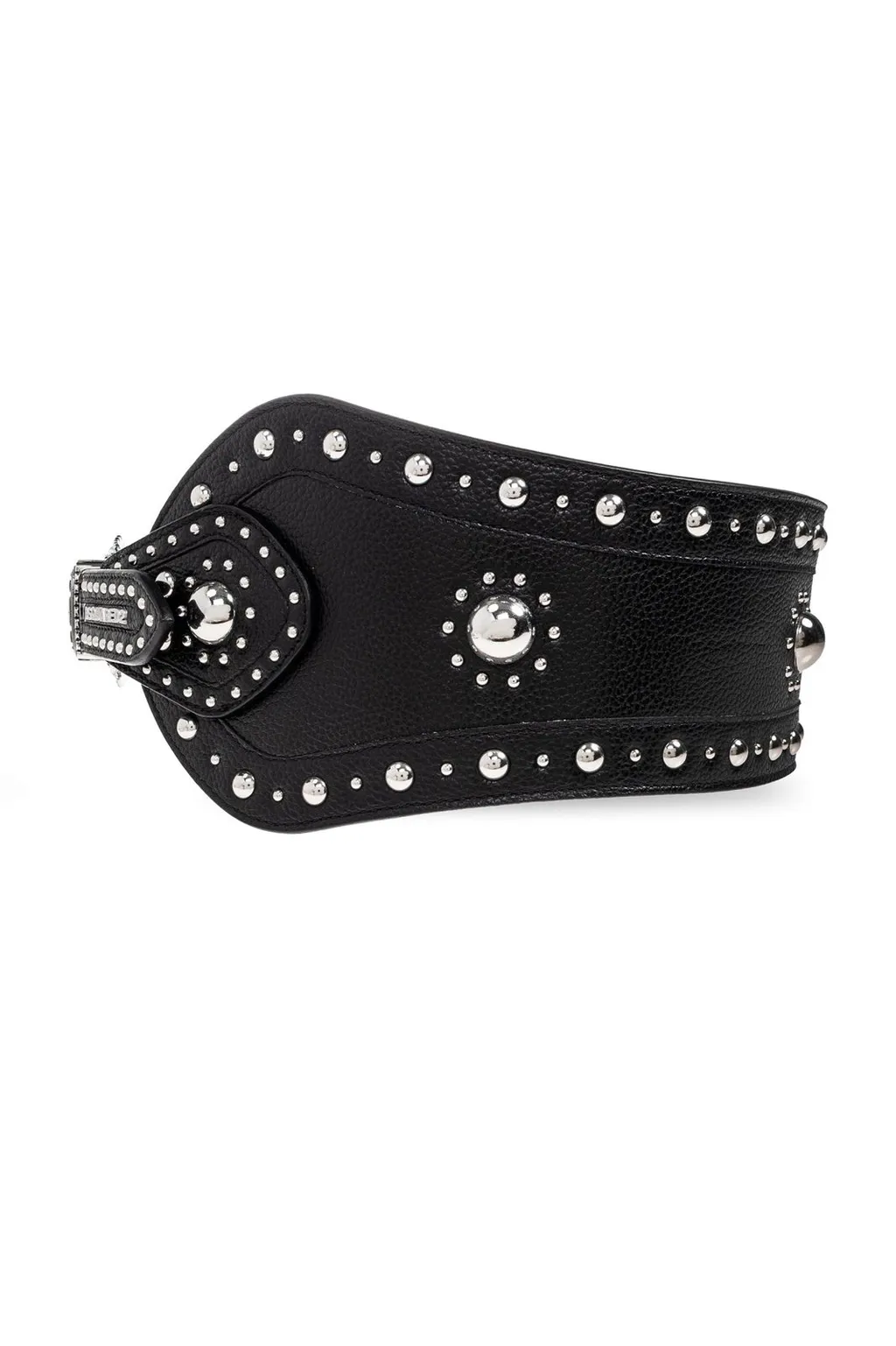 Logo Plaque Stud-Embellished Belt