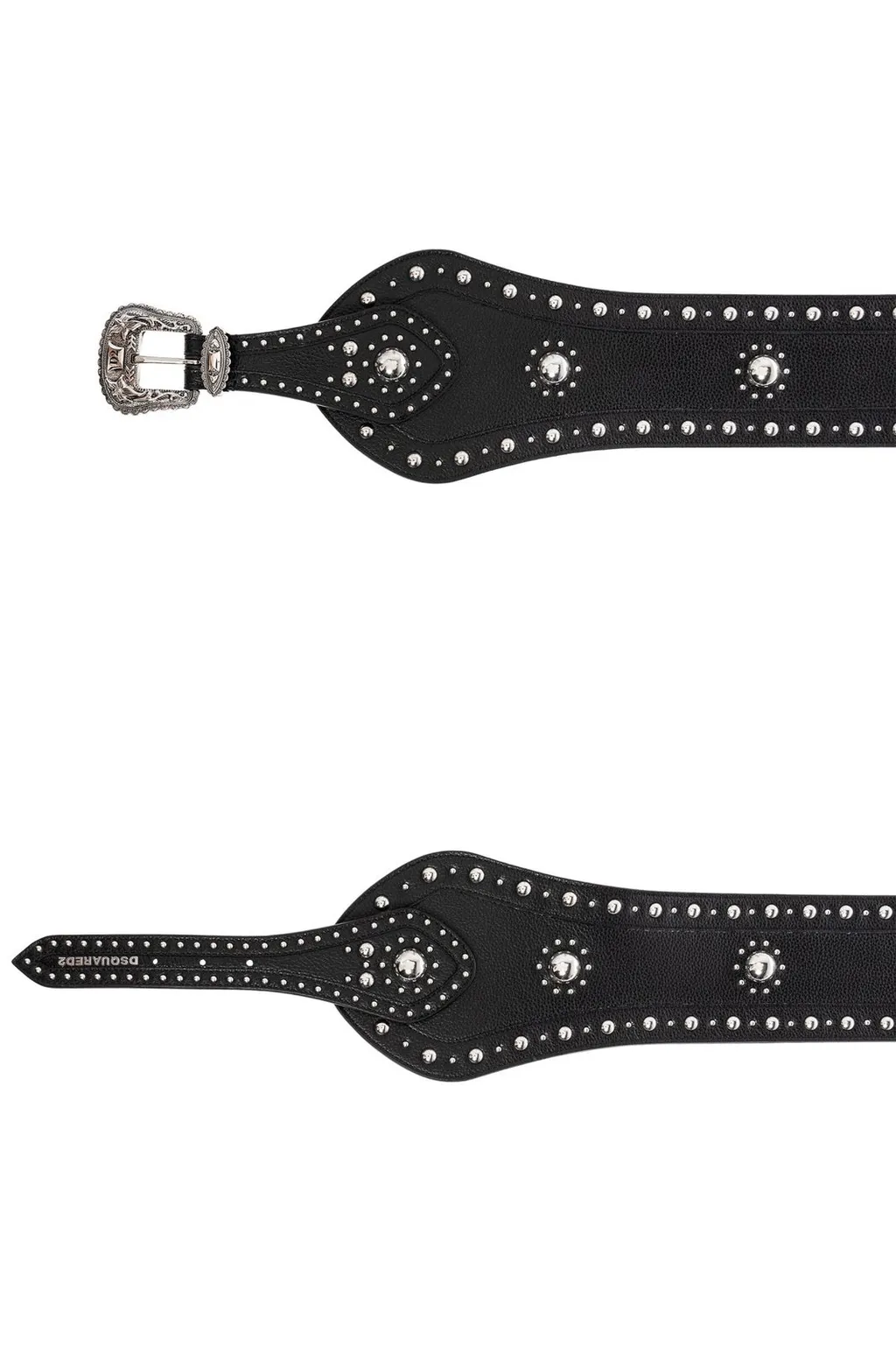 Logo Plaque Stud-Embellished Belt