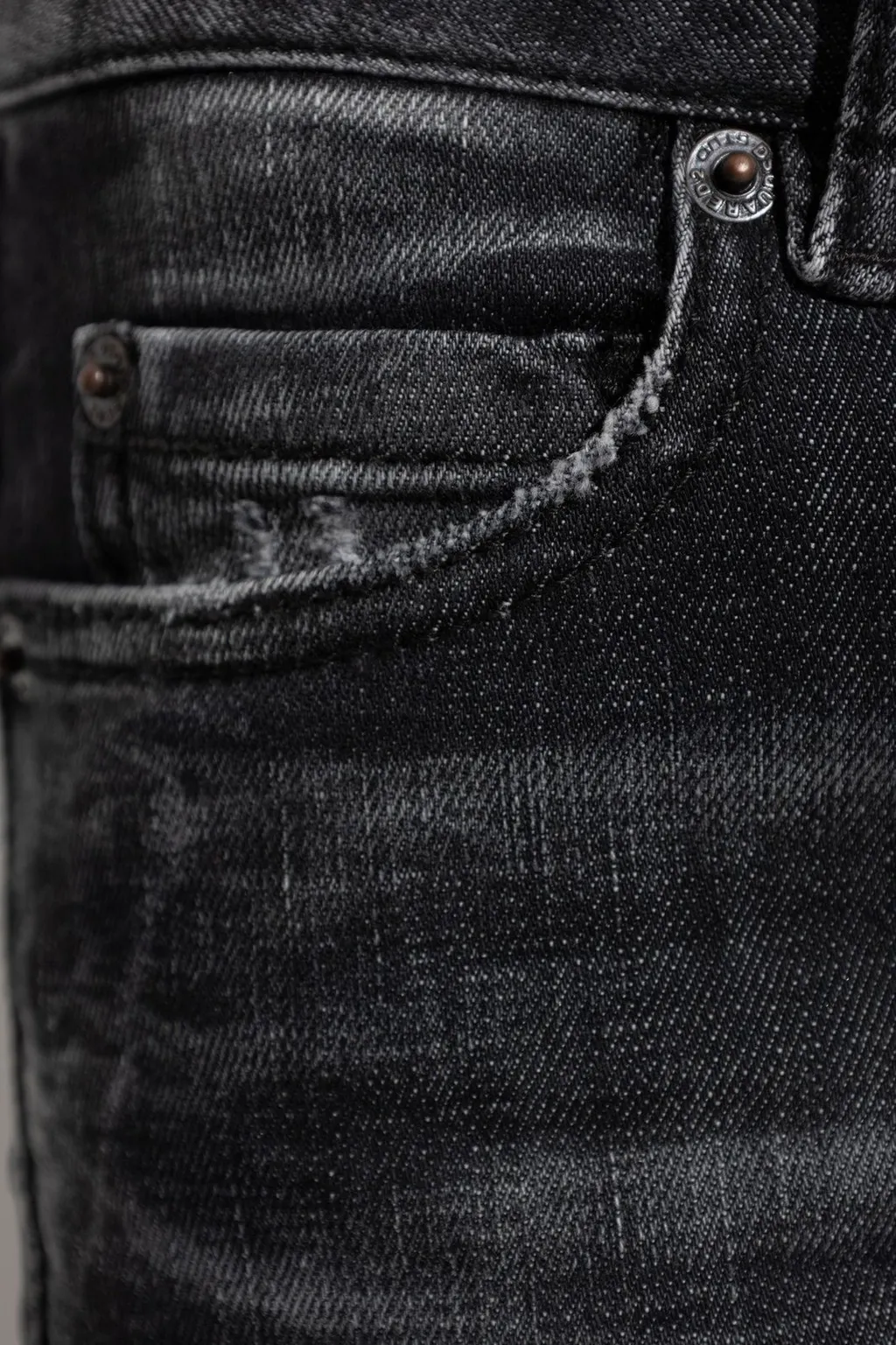 Mid-Waisted Distressed Skinny Jeans