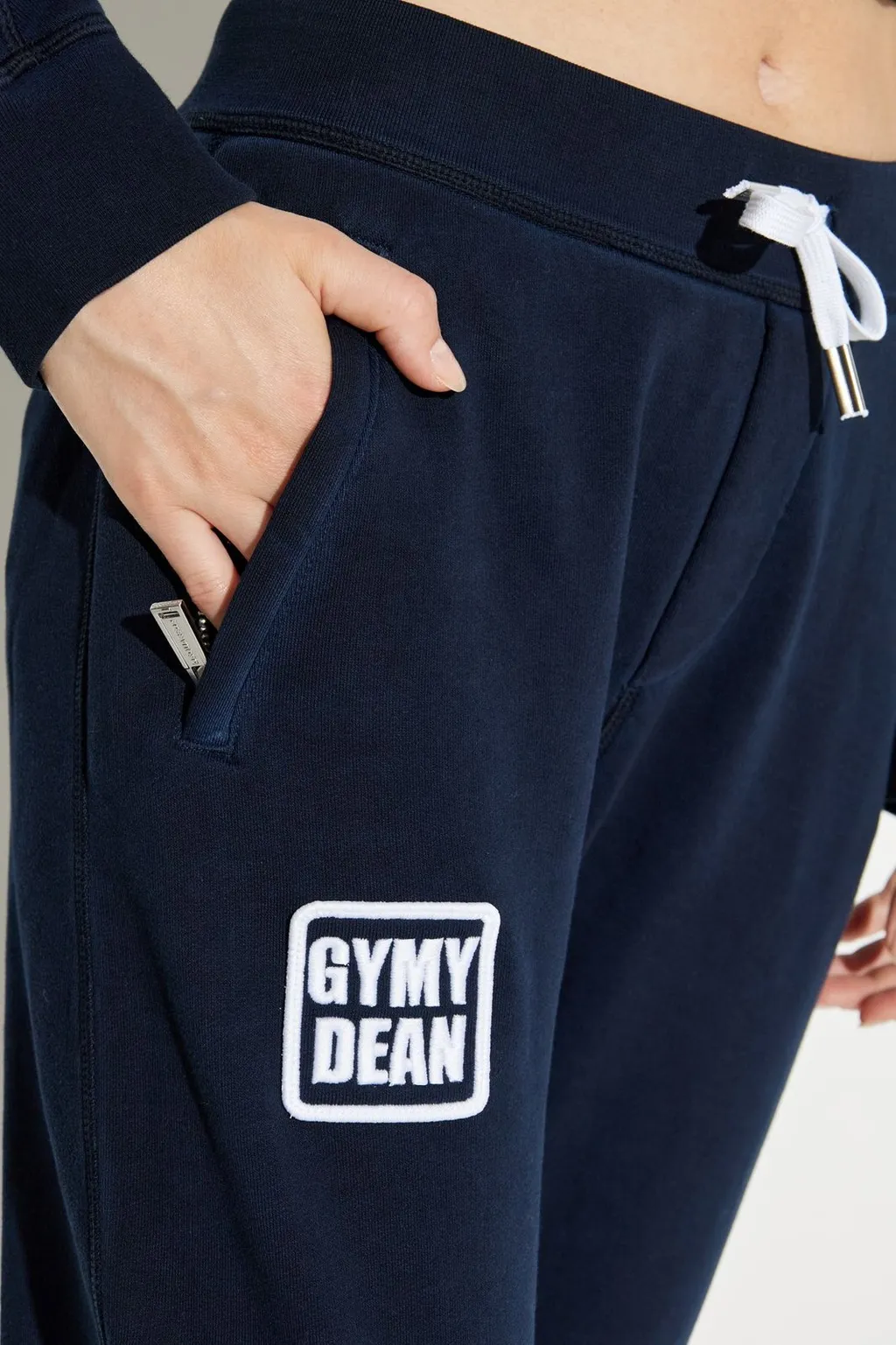 Tapered Cropped Drawstring Sweatpants