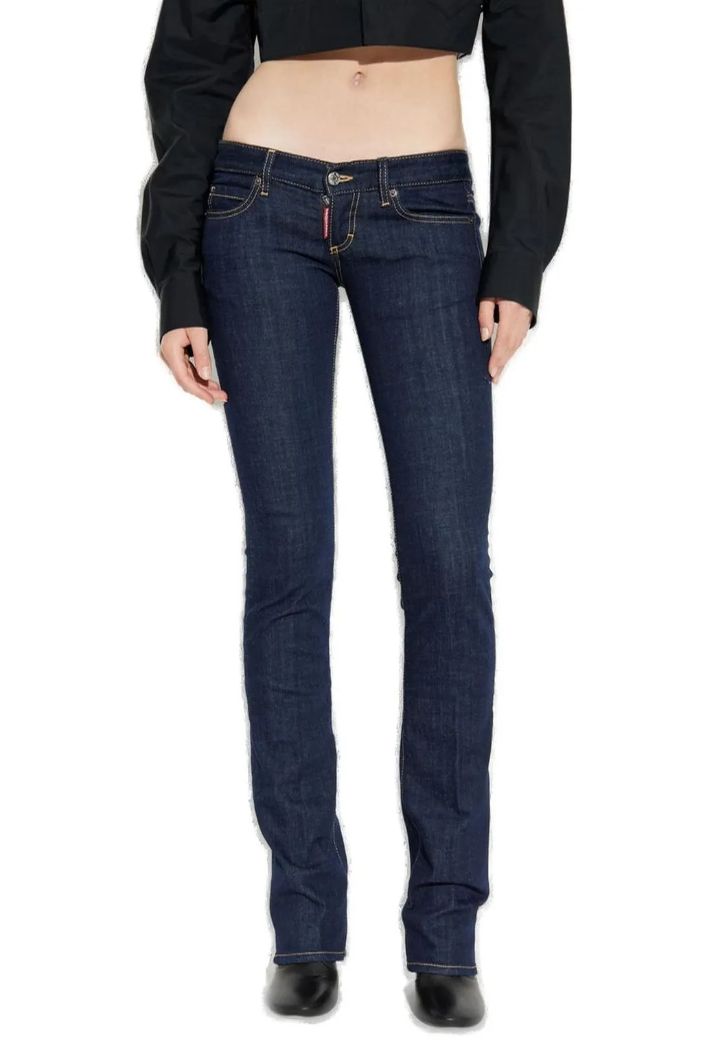 Straight-Leg Slim-Fit Jeans