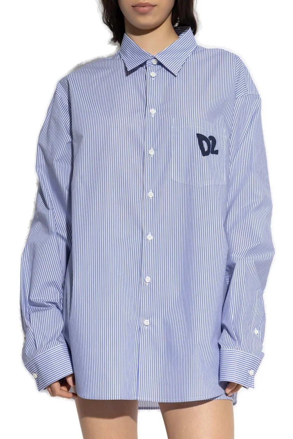 Summer Lovers Oversized Pinstripe Shirt