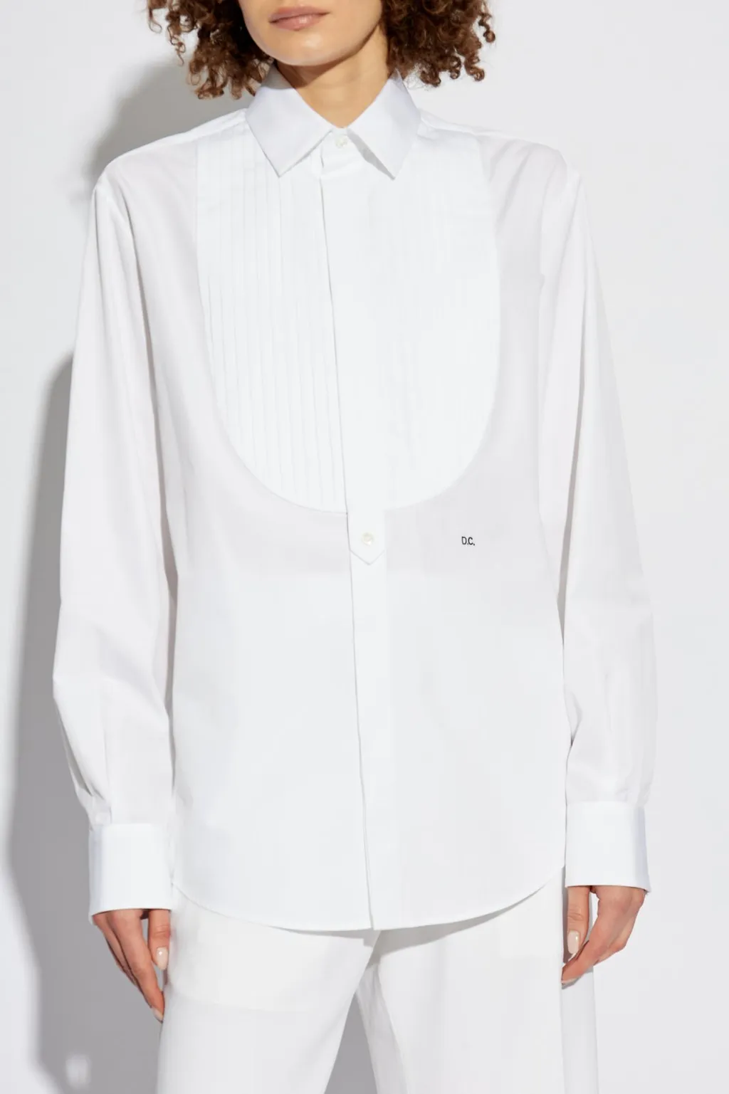 Logo Embroidered Long-Sleeved Shirt