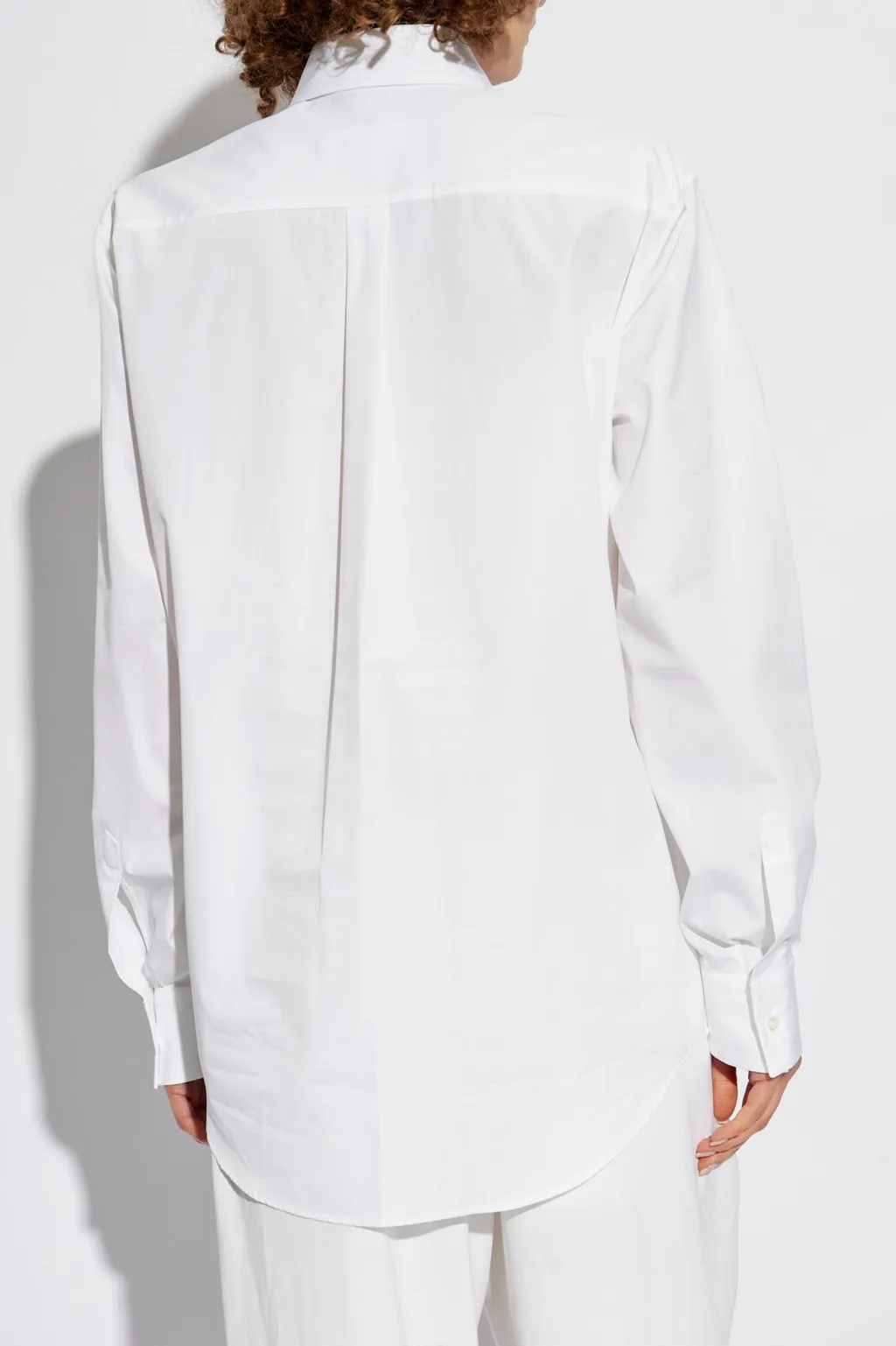 Logo Embroidered Long-Sleeved Shirt