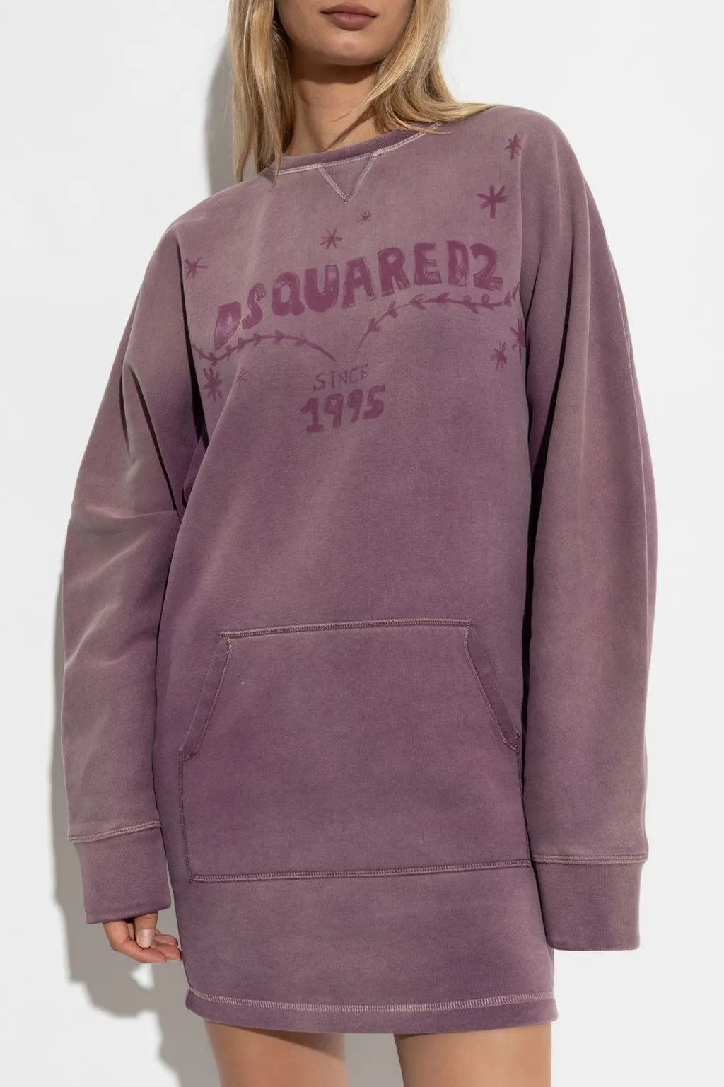 Logo Printed Sweatshirt Dress