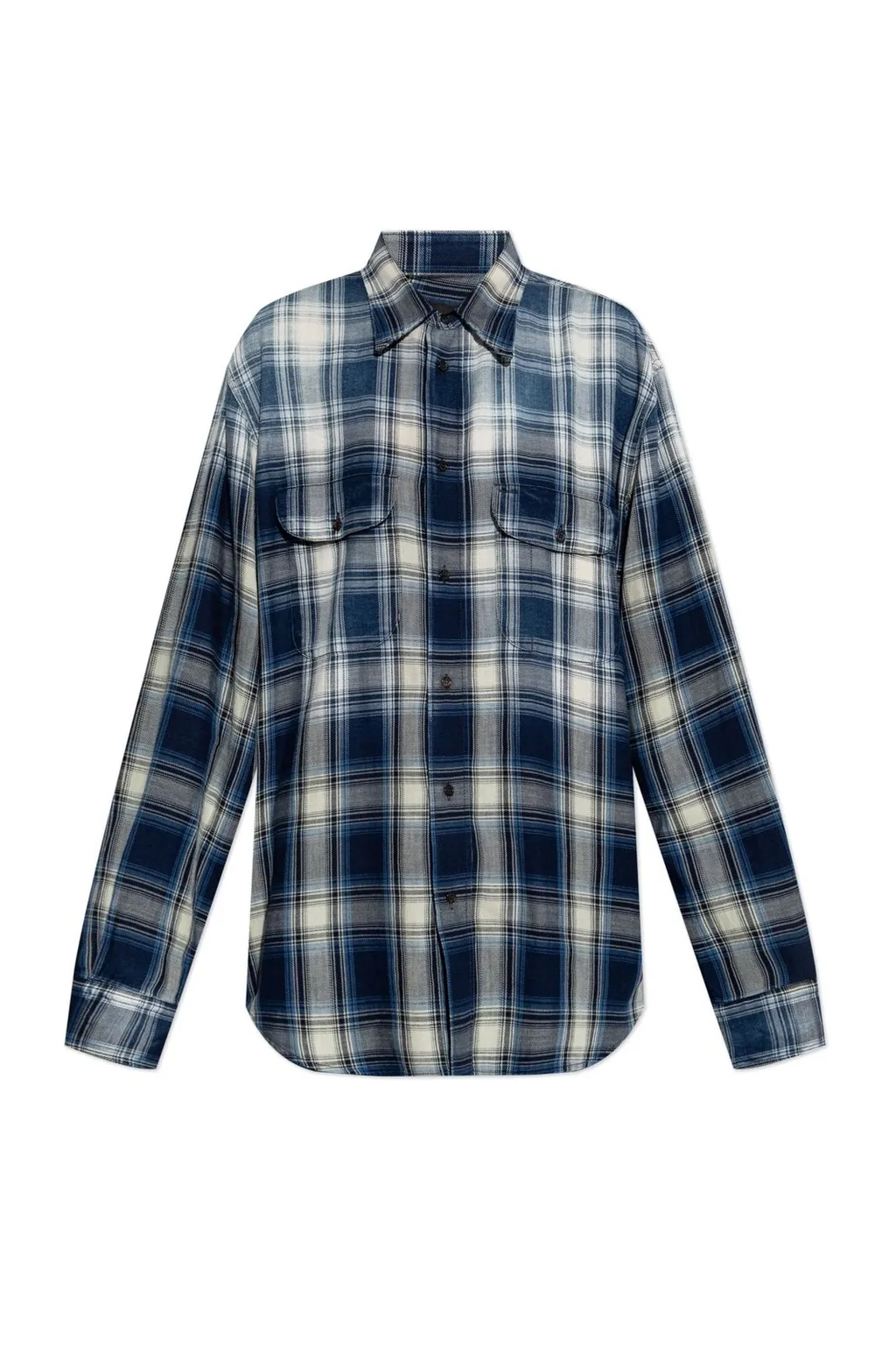 Checked Long-Sleeved Shirt