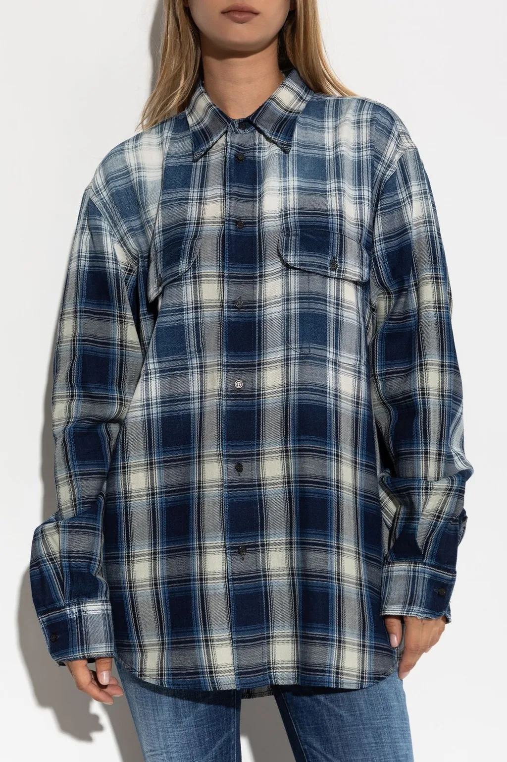 Checked Long-Sleeved Shirt