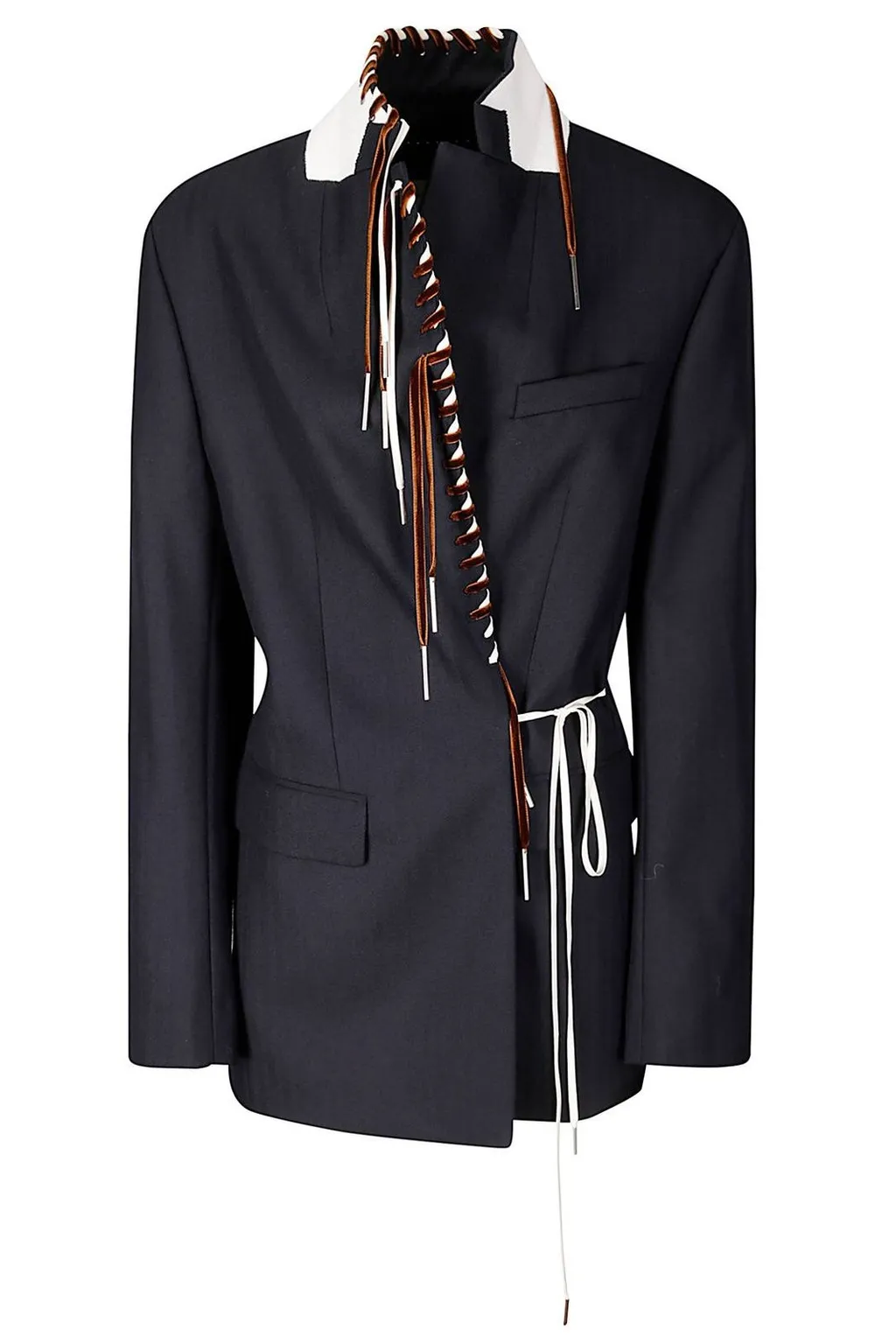 Tie-Fastened Tailored Blazer