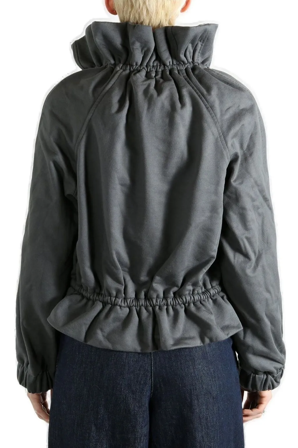 Zip-Up Drawstring Sweatshirt