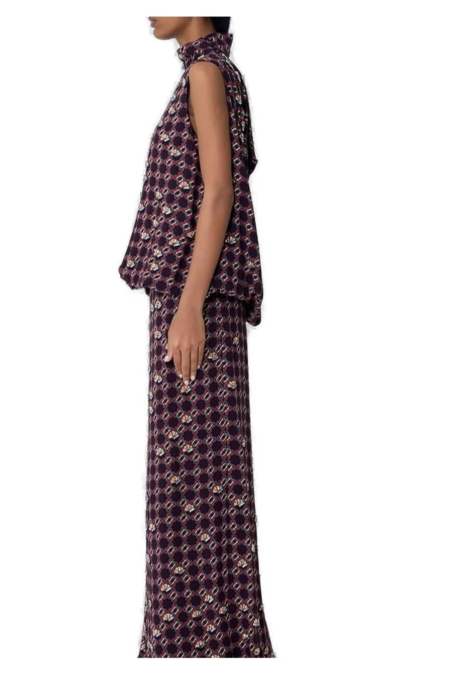 Sleeveless Embellished Maxi Dress