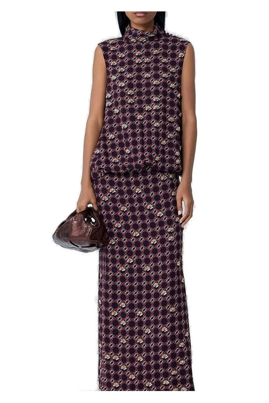 Sleeveless Embellished Maxi Dress