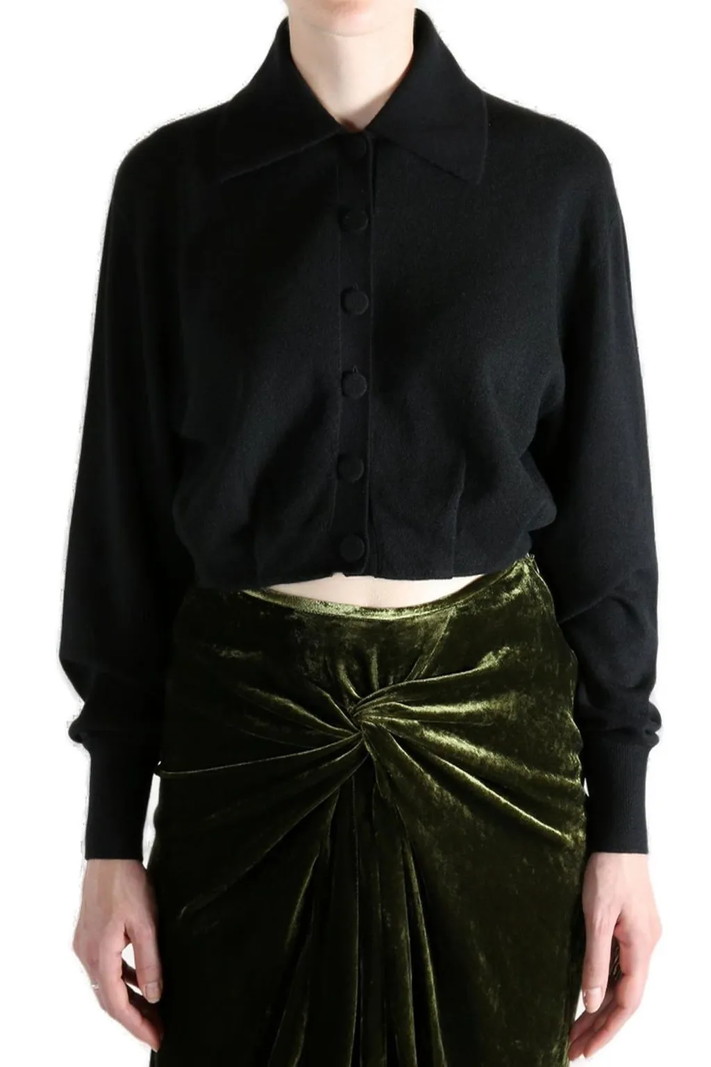 Button-Up Cropped Cardigan