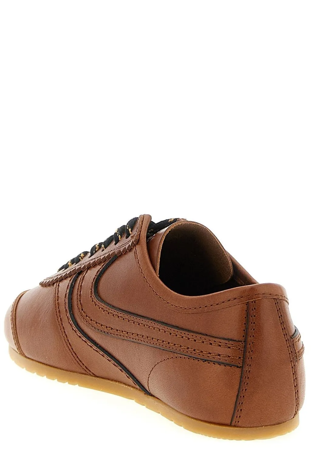 Almond Toe Lace-Up Sneakers