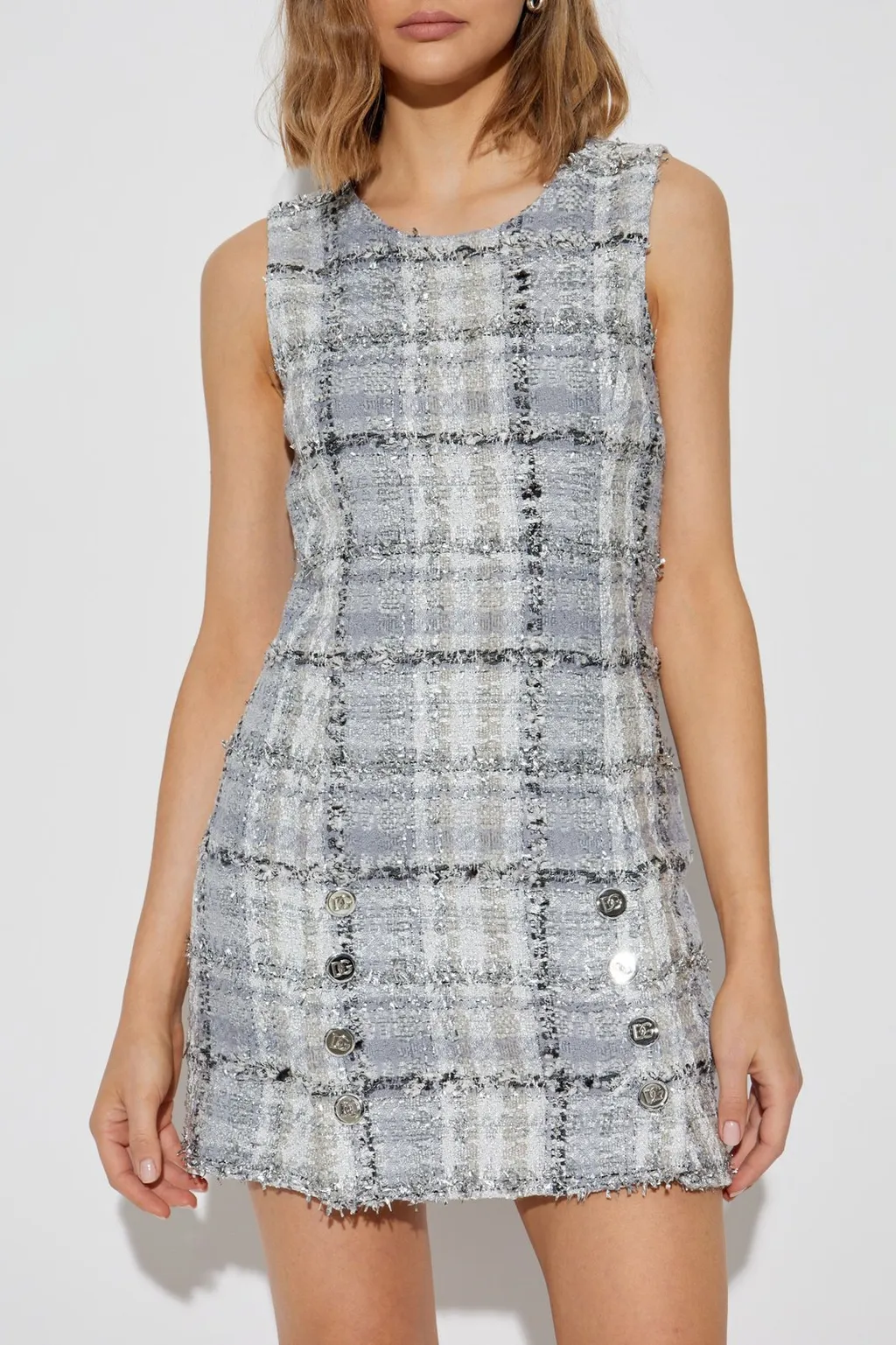 Tweed Sleeveless Mini Dress