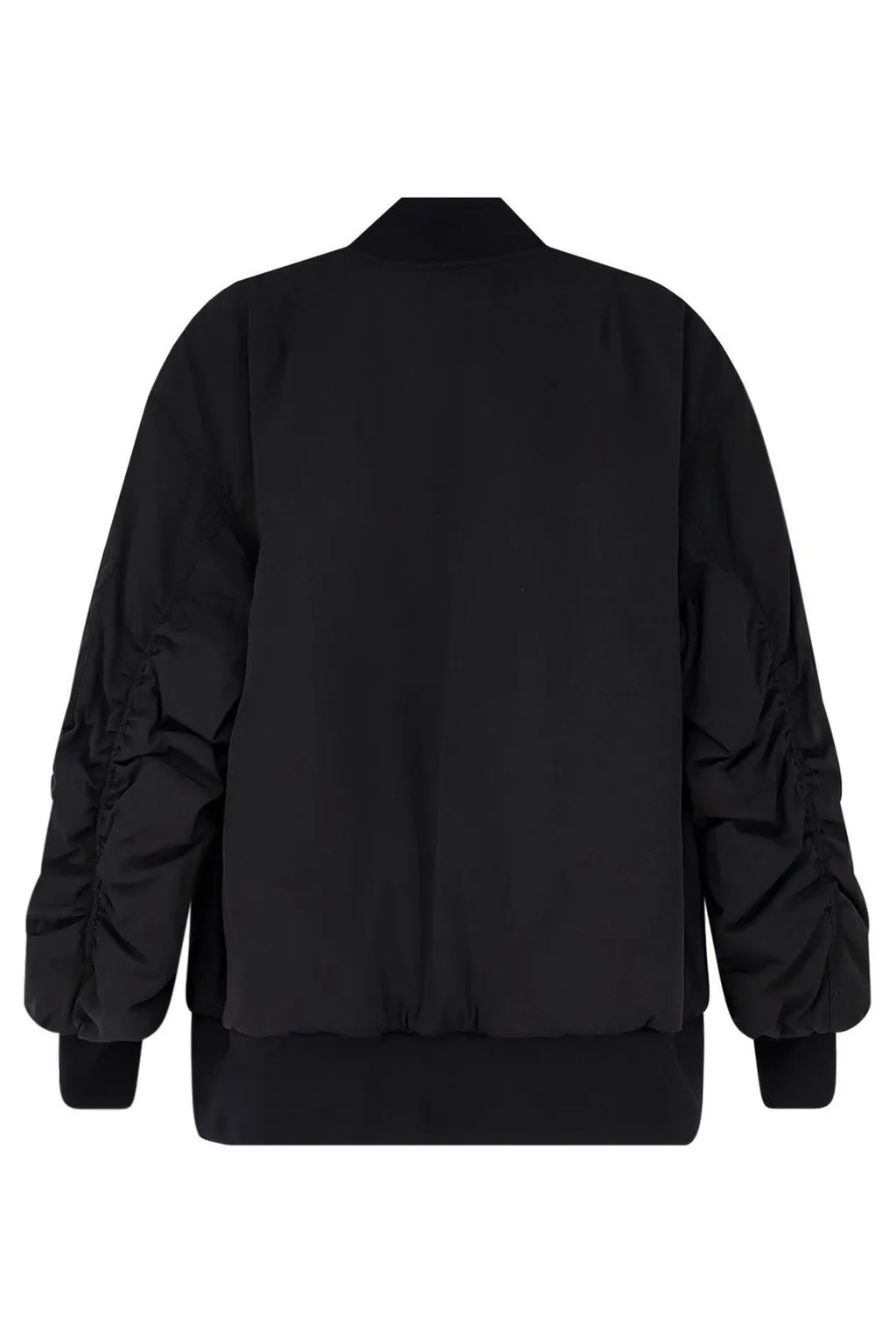 Zip-Up Oversized Bomber Jacket