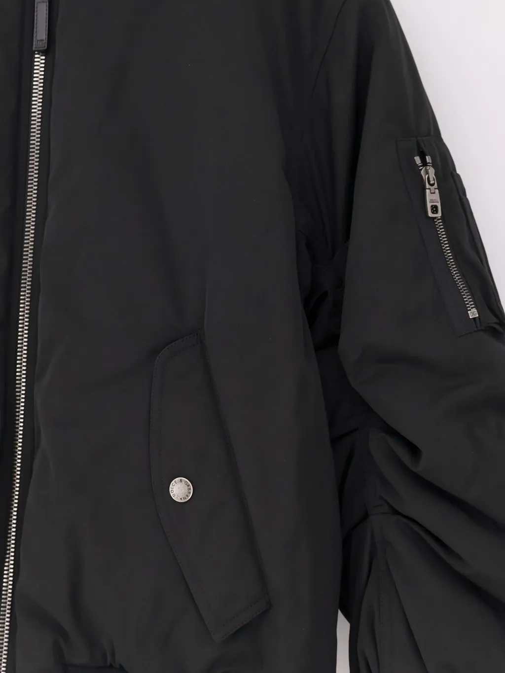 Zip-Up Oversized Bomber Jacket