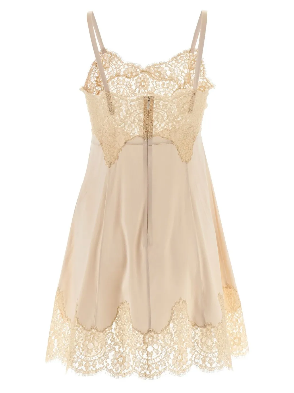 V-Neck Lace Detailed Mini Dress