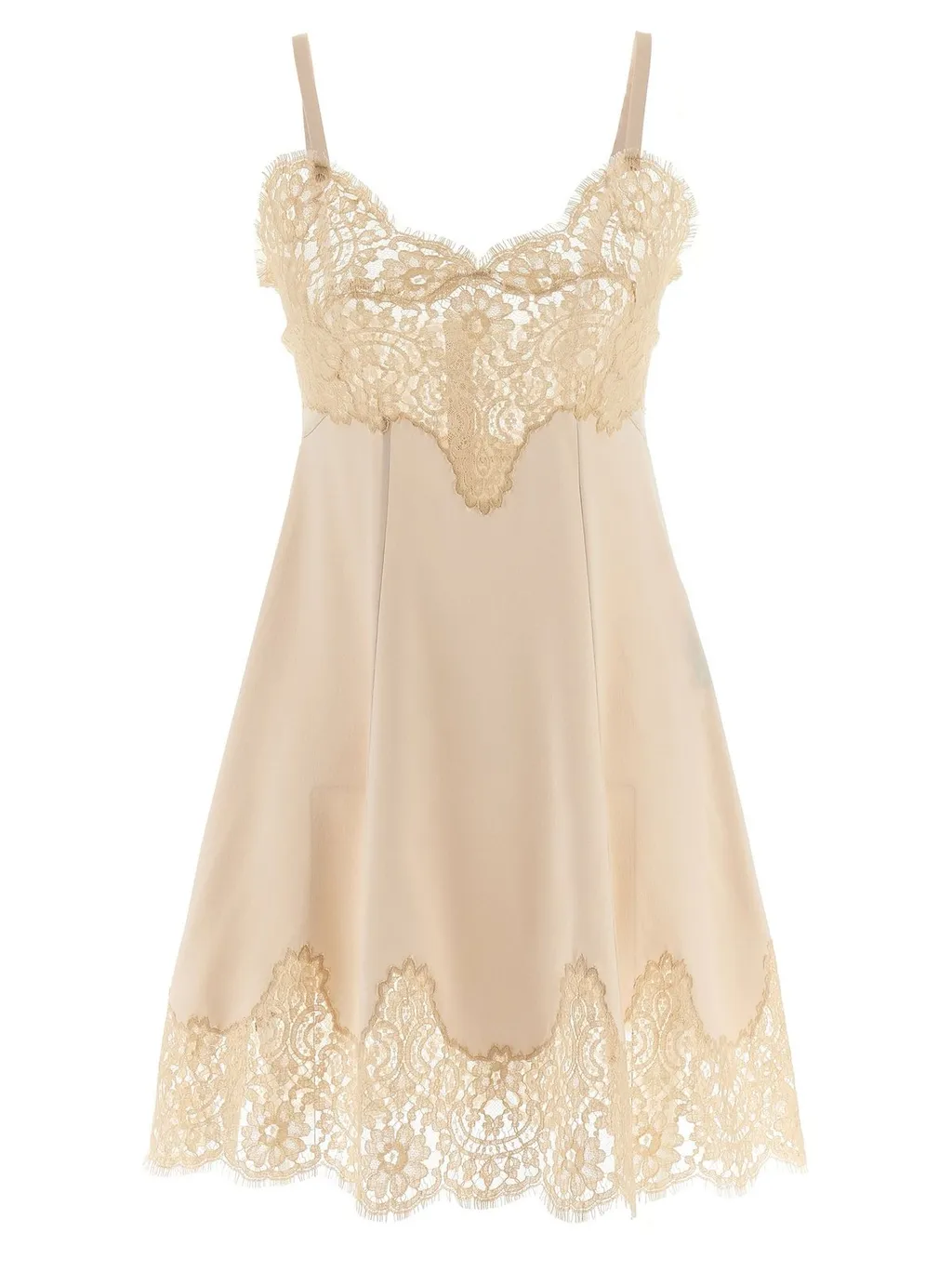V-Neck Lace Detailed Mini Dress