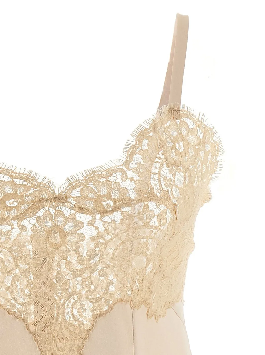 V-Neck Lace Detailed Mini Dress